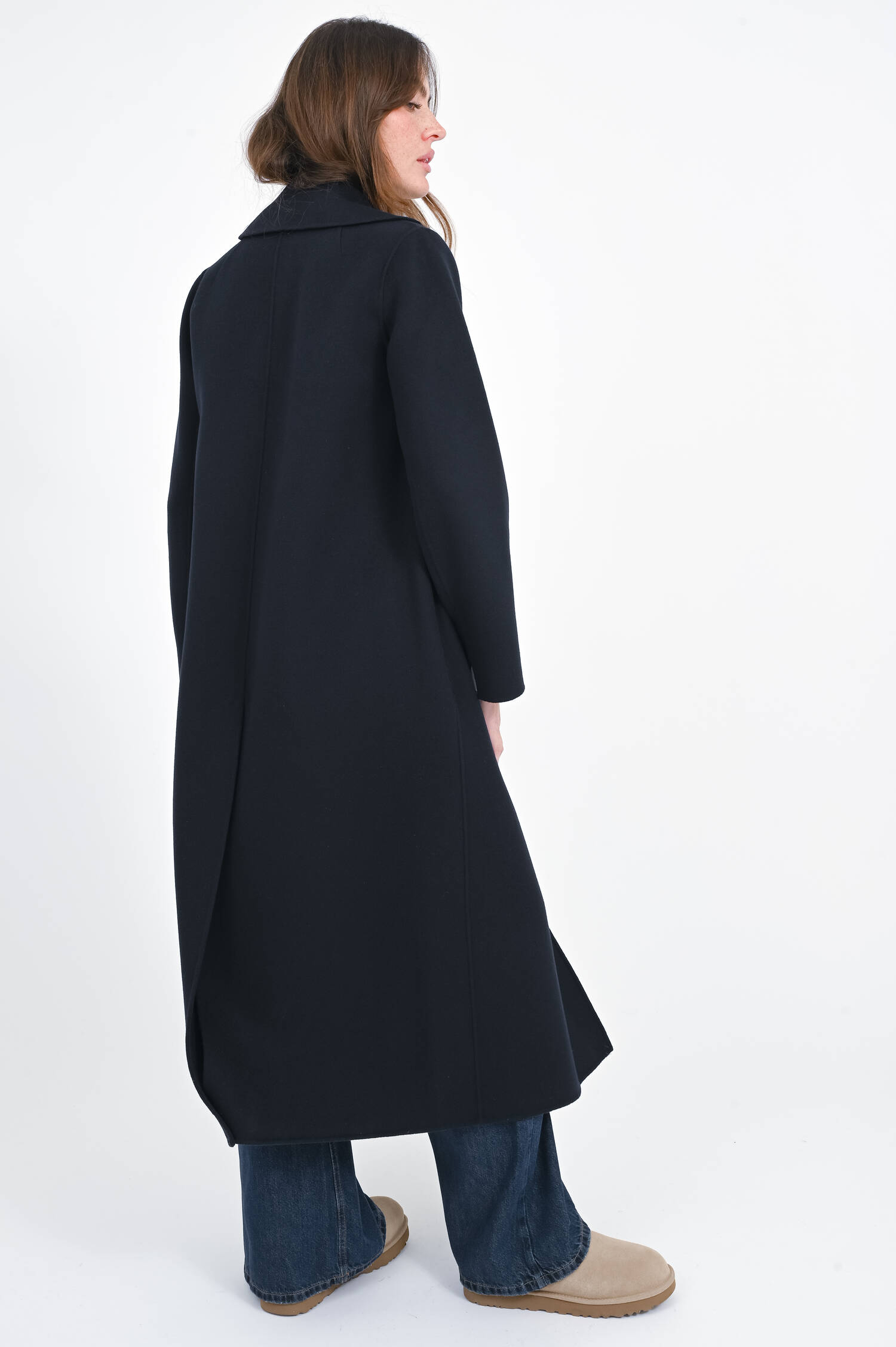 Maxi-Wollmantel POLDO in Nachtblau Maxi-Wollmantel POLDO in Nachtblau