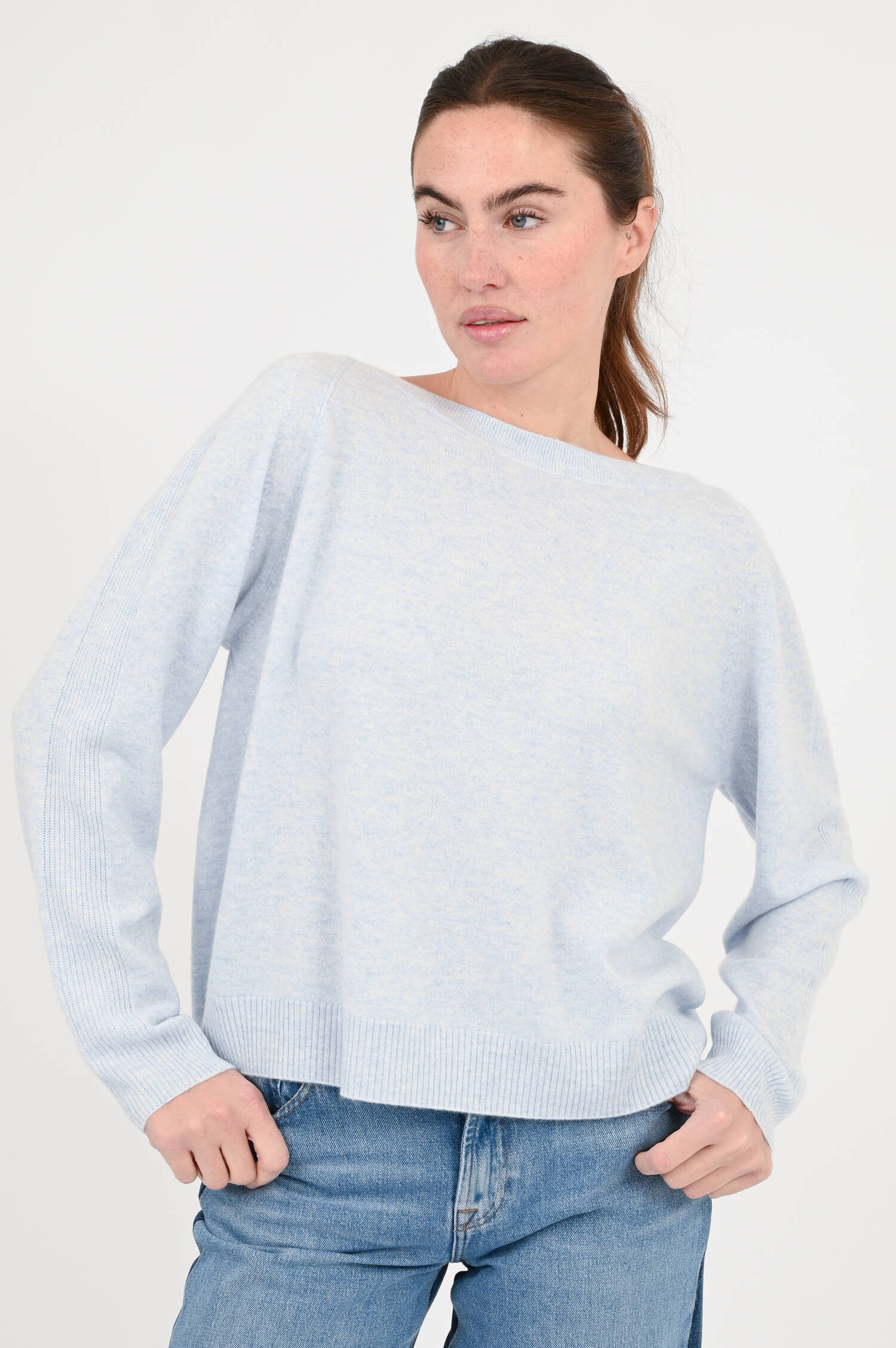 Cashmere-Strickpullover in Ocean