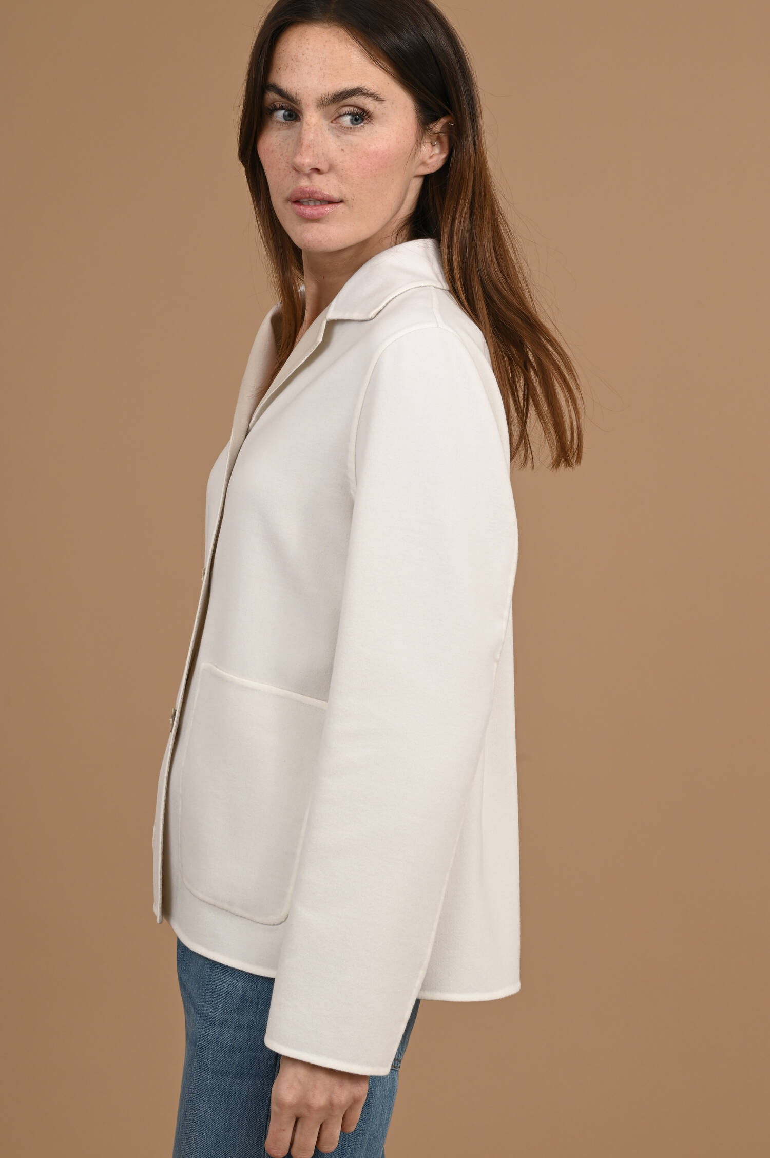 Wollmix Blazer in Beige