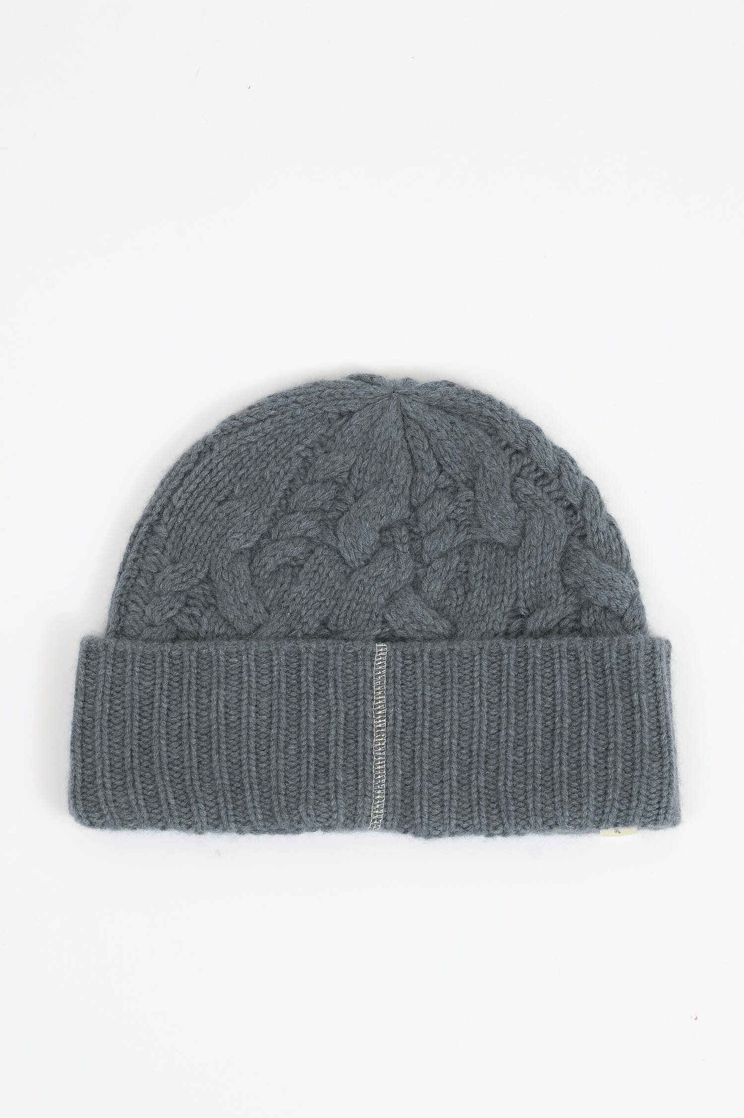 Cashmere Zopfstrickmütze in Boston Grey