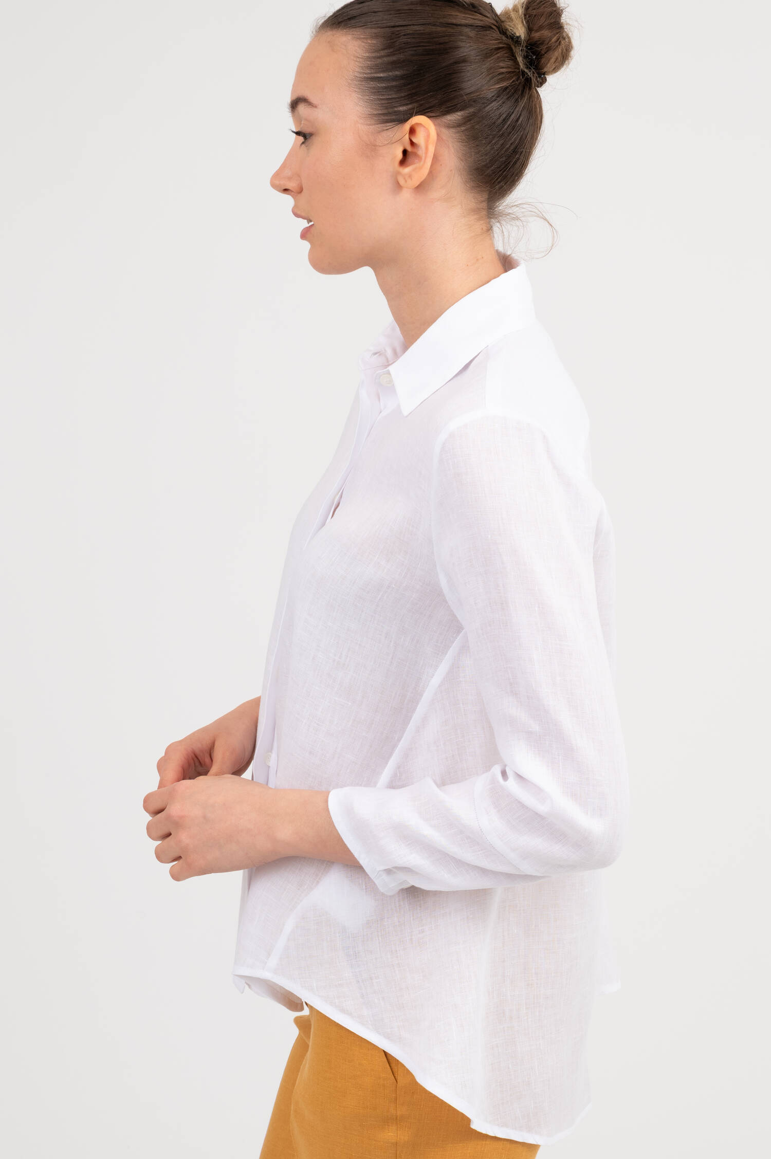 Leinenbluse NORA in Weiß