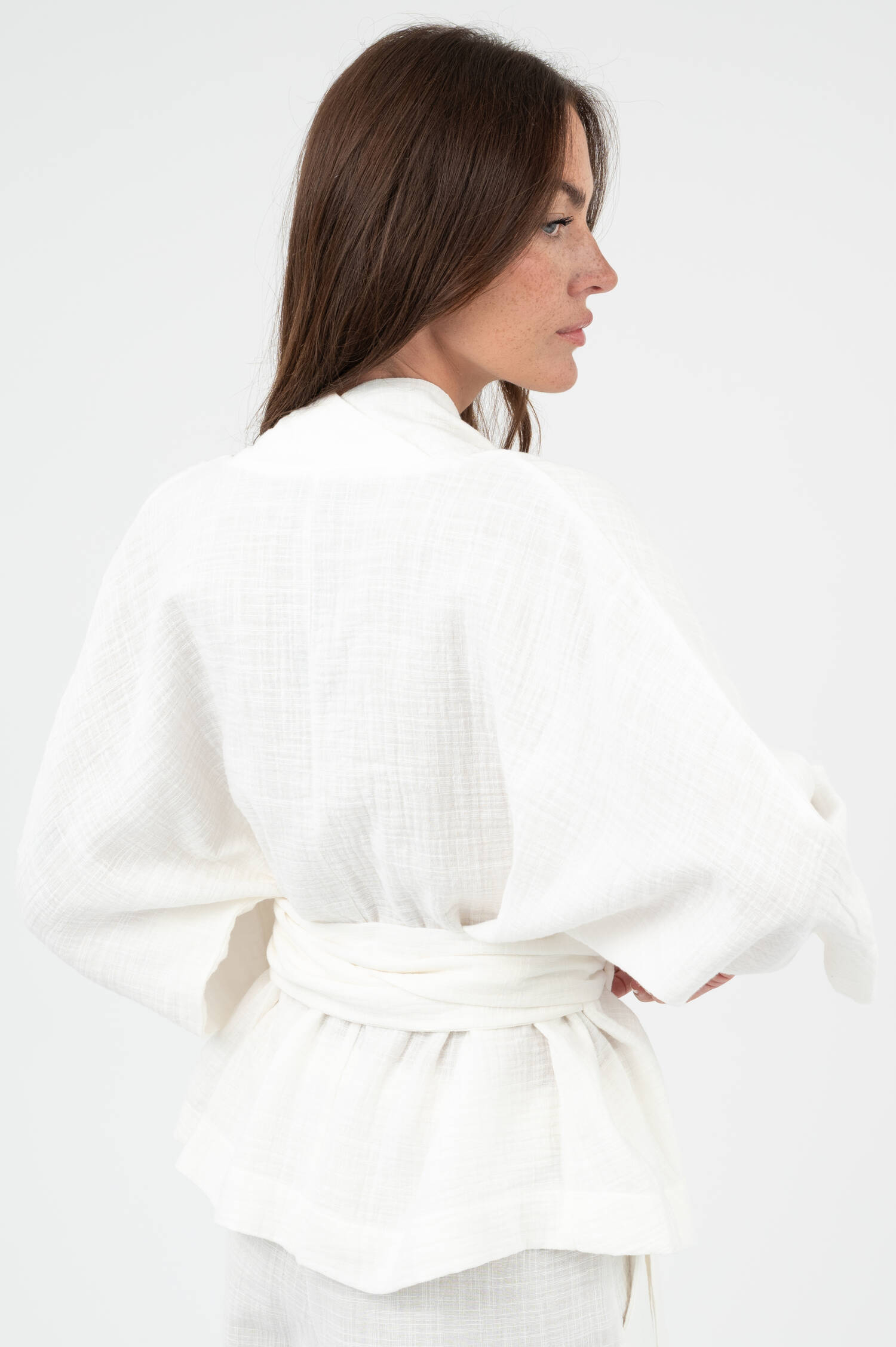 Musselin Blusenshirt in Weiß