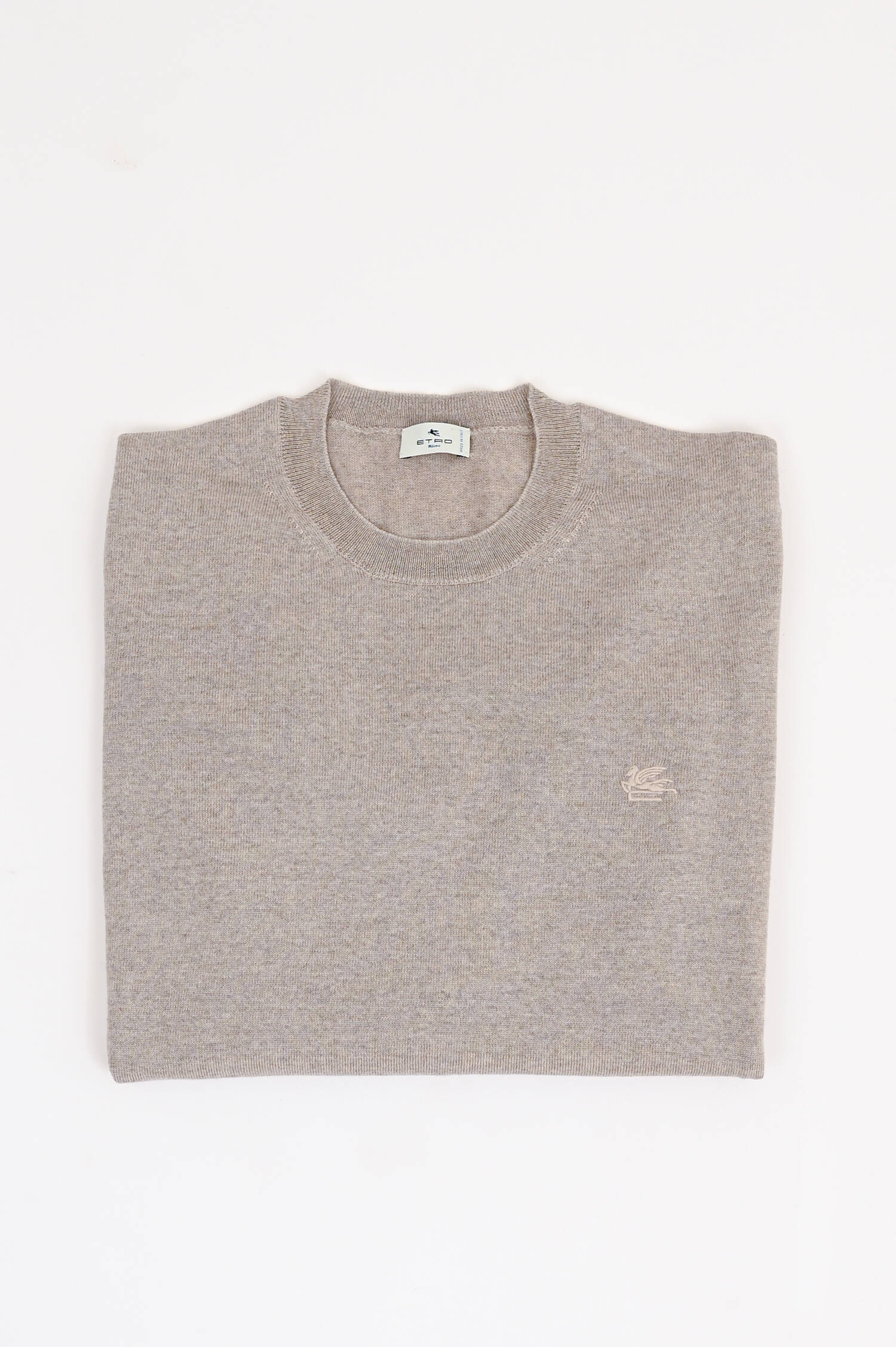 Feinstrick-Pullover in hellem Beige