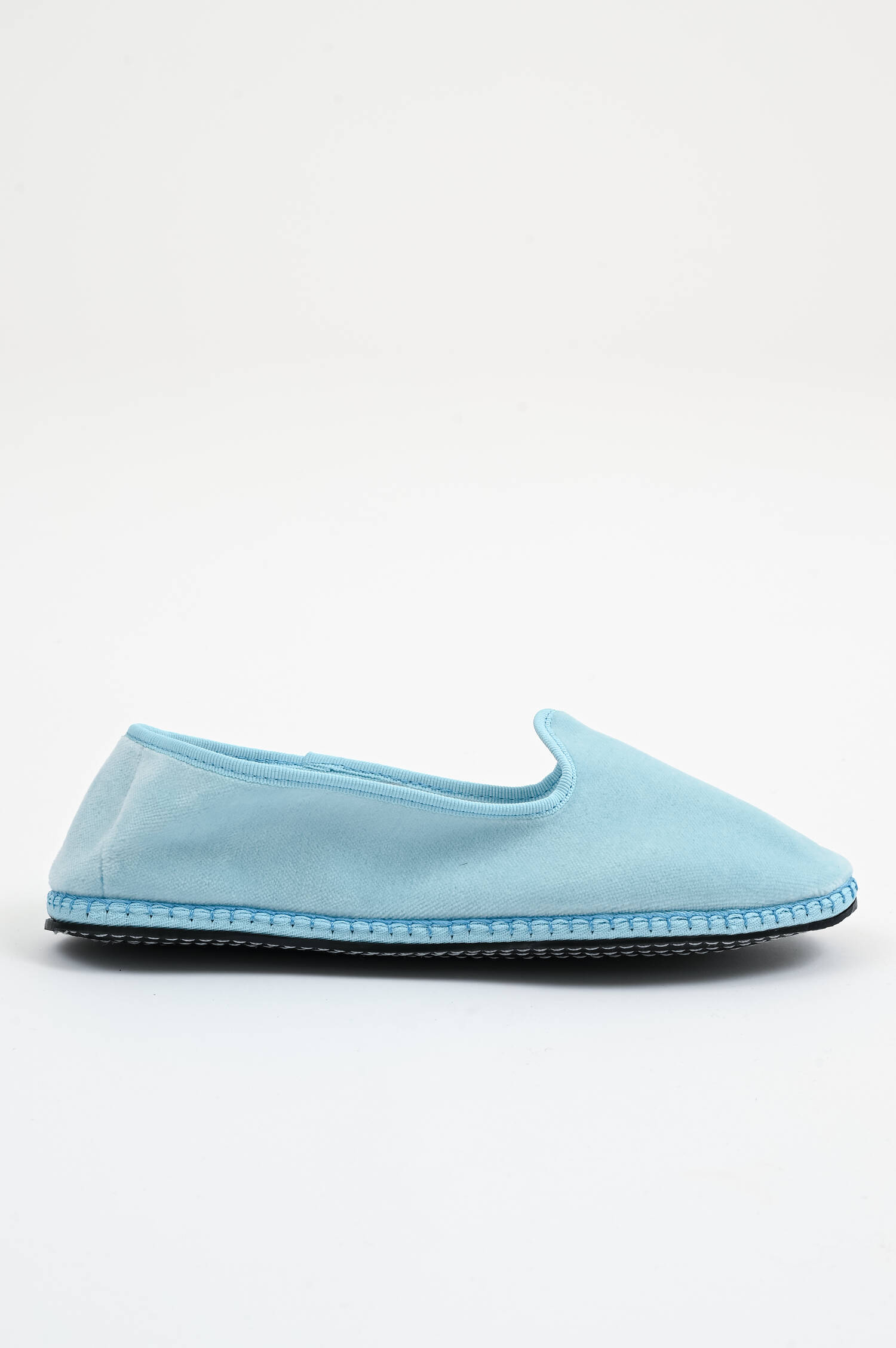 Samt-Loafer in Hellblau