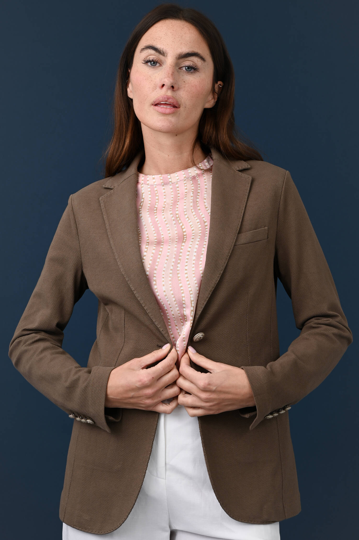 Strukturierter Blazer in Braun