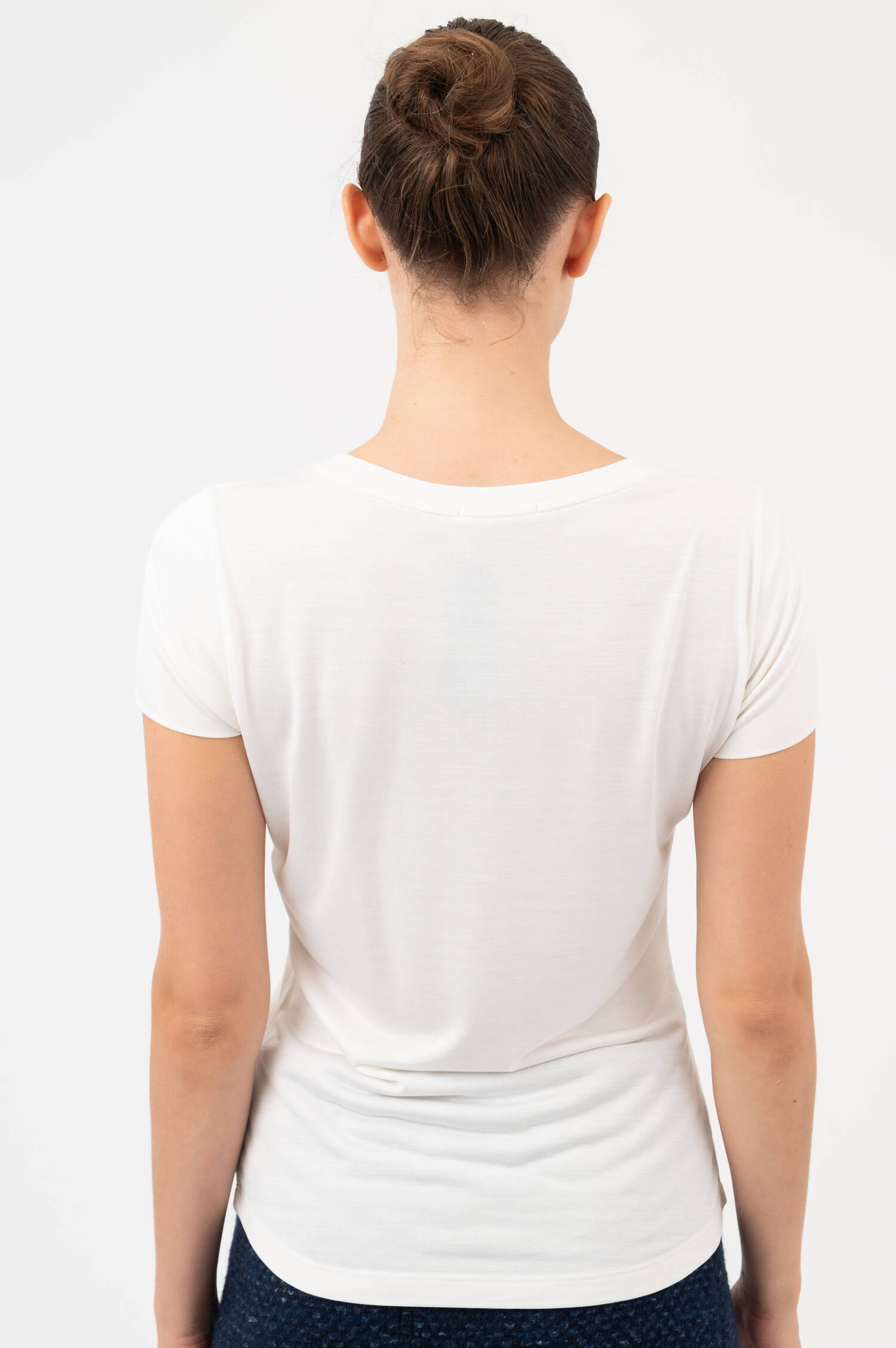 Seiden-Shirt FANNY in Biancoweiß Seiden-Shirt FANNY in Biancoweiß