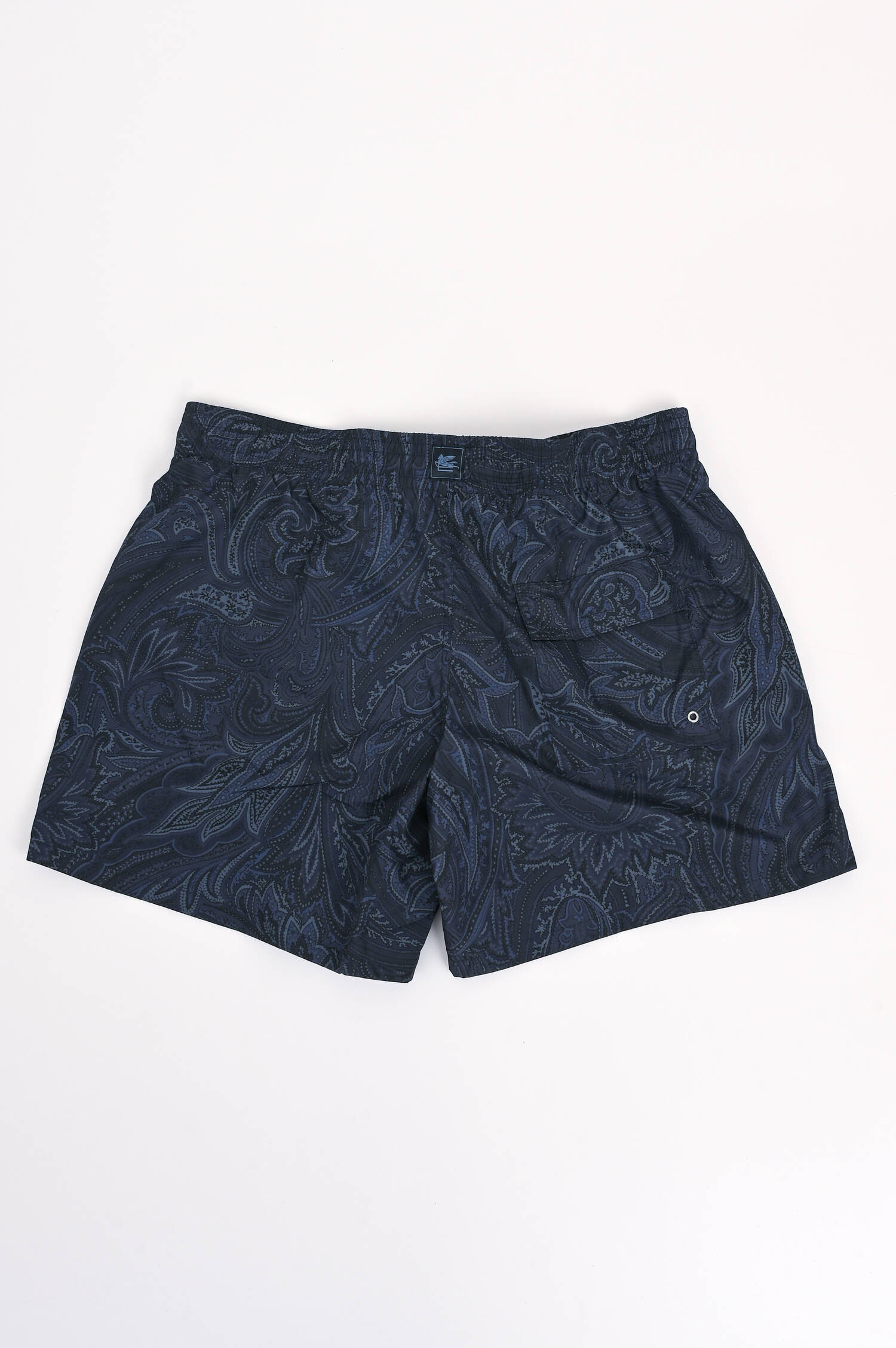 Badehose mit Paisley Print in Navy/Blau