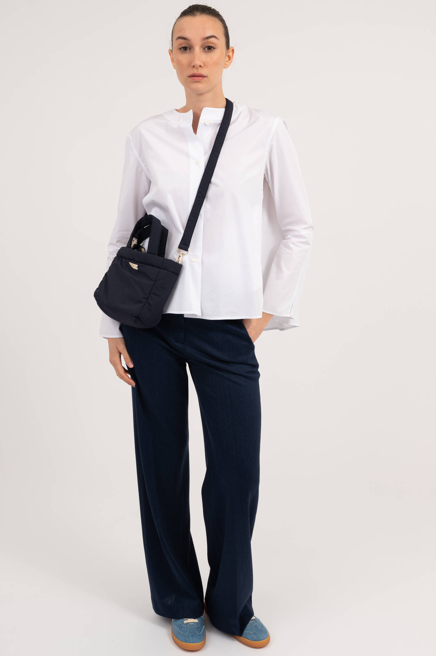 Kleine Nylon Tasche in Navy