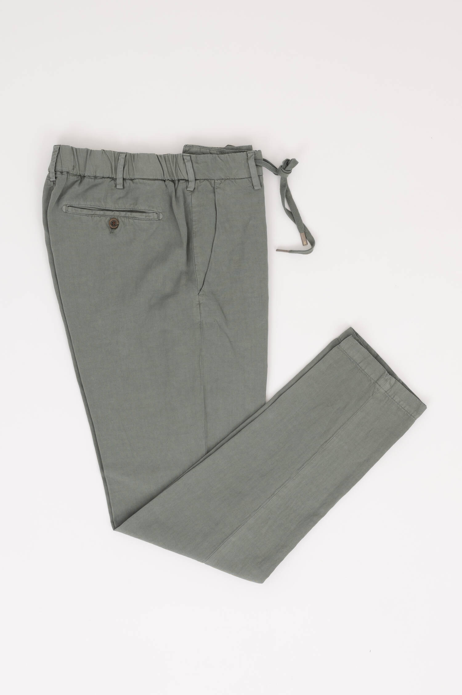 Chino mit Kordelzug in Khaki