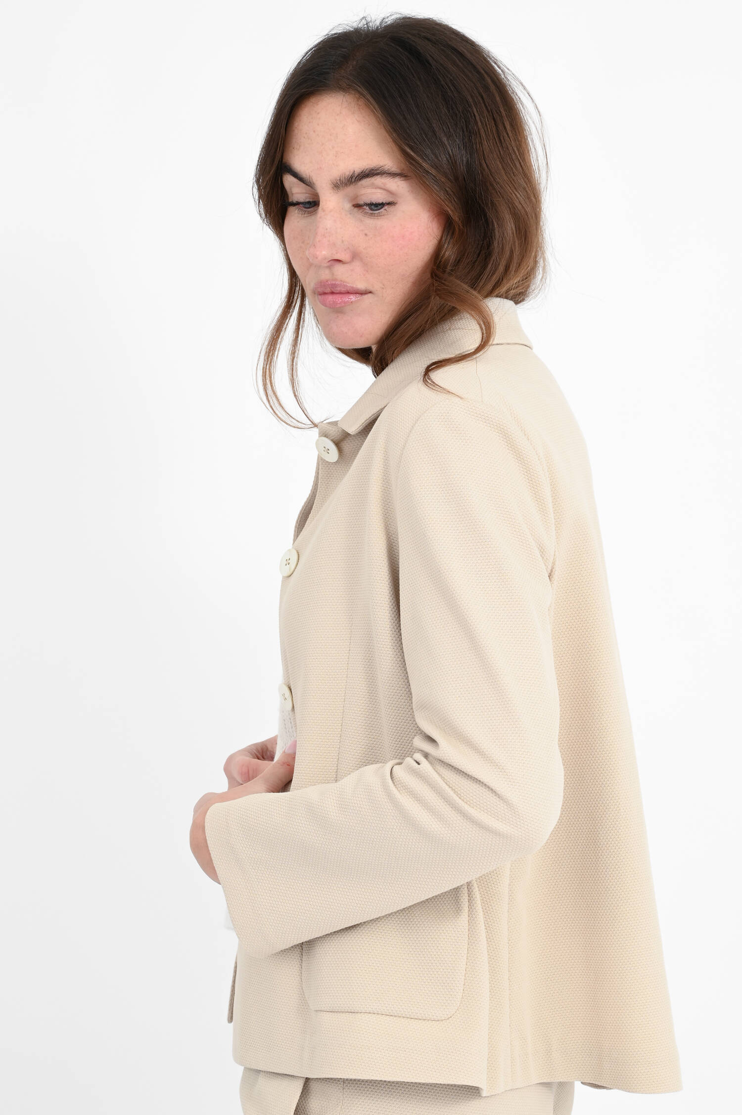 Caban Jacke aus Baumwolle in Beige Caban Jacke aus Baumwolle in Beige