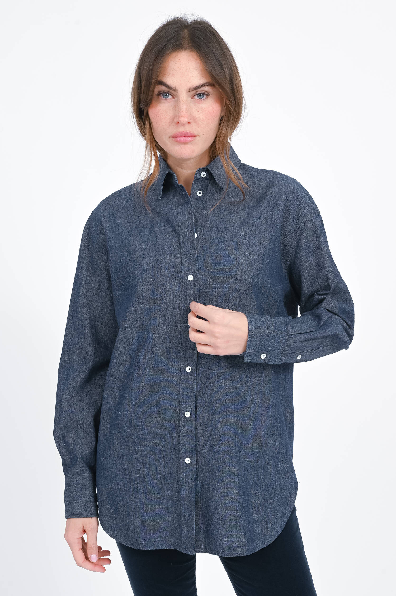 Bluse NANCYD im Denim-Look in Indigo Bluse NANCYD im Denim-Look in Indigo