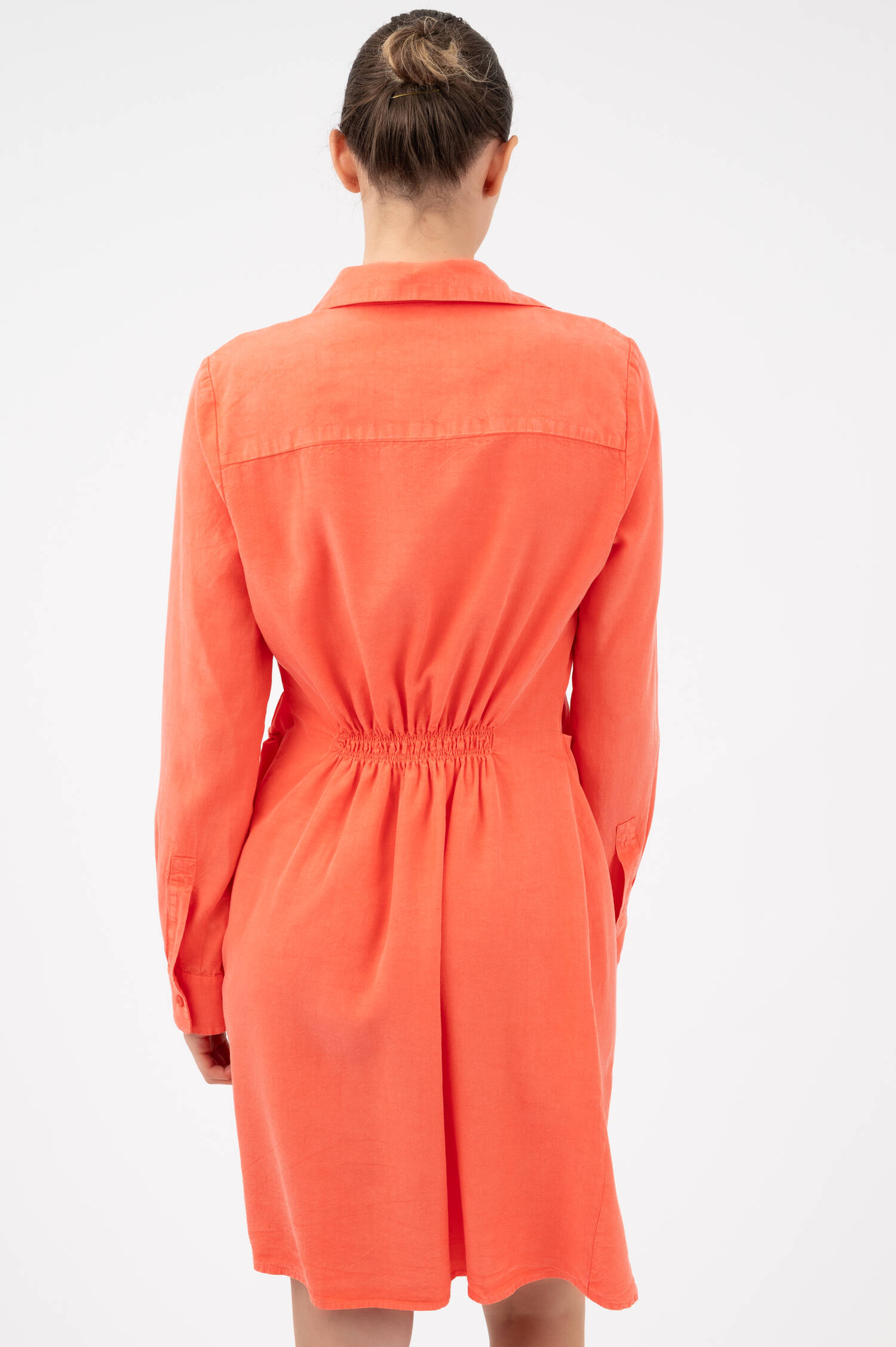 Kleid aus Tencel in Koralle Kleid aus Tencel in Koralle