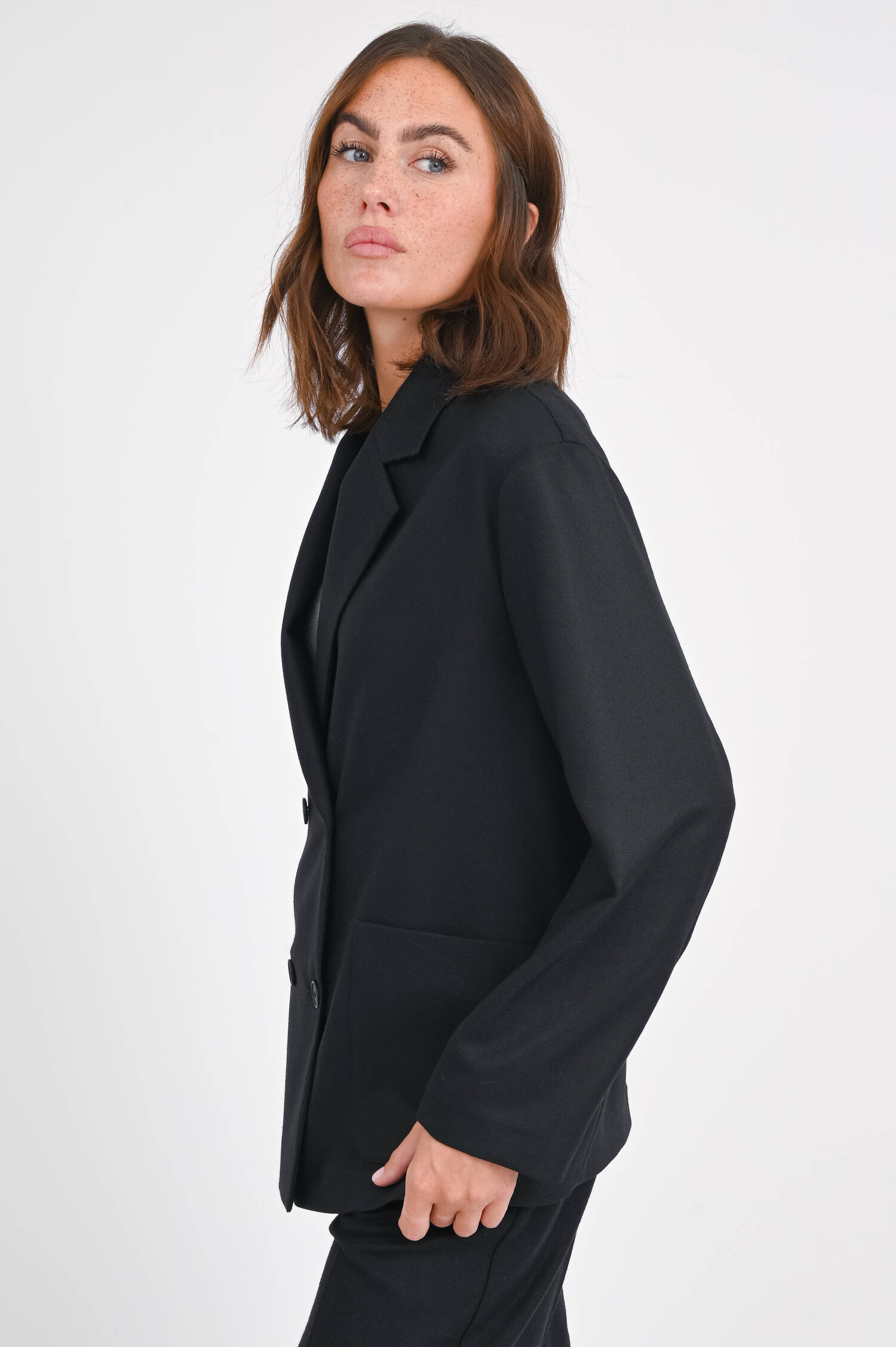Zweireihiger Blazer in Schwarz