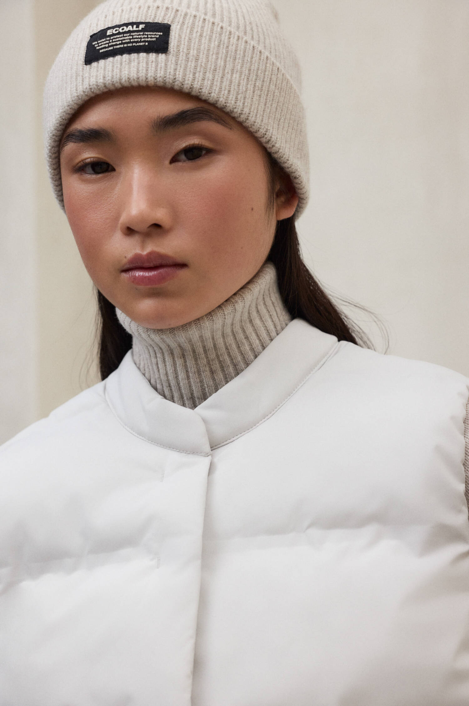 Einfärbiges Gilet in Bone