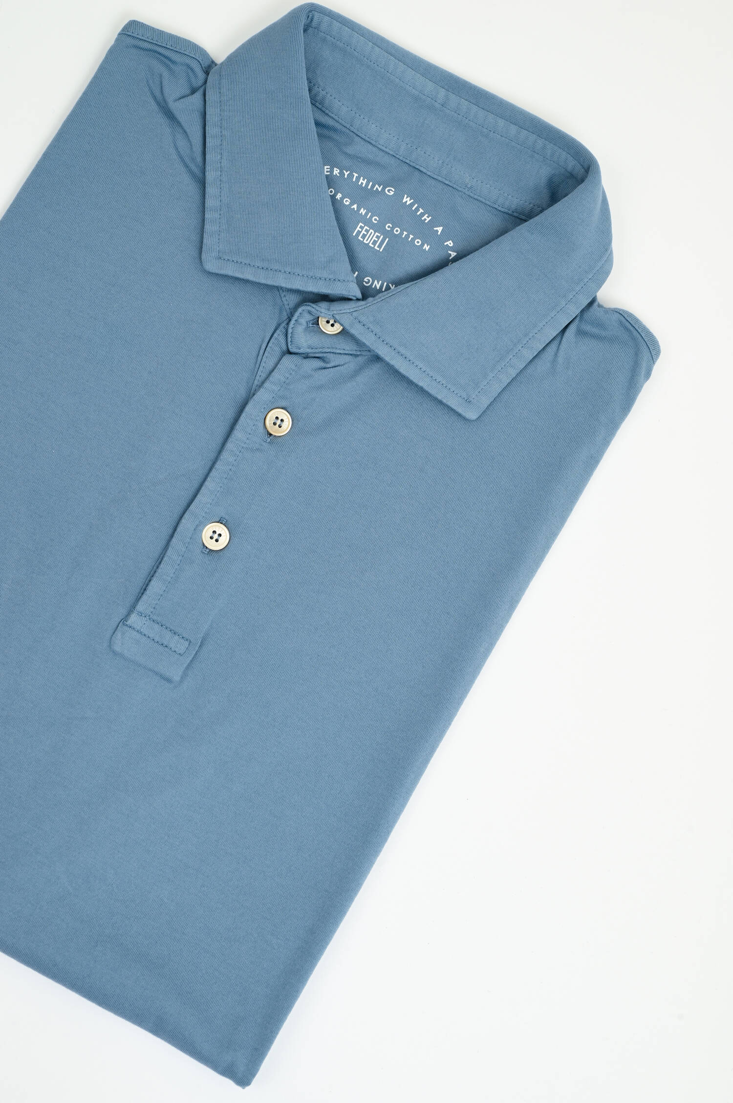 Jersey-Poloshirt in Graublau Jersey-Poloshirt in Graublau