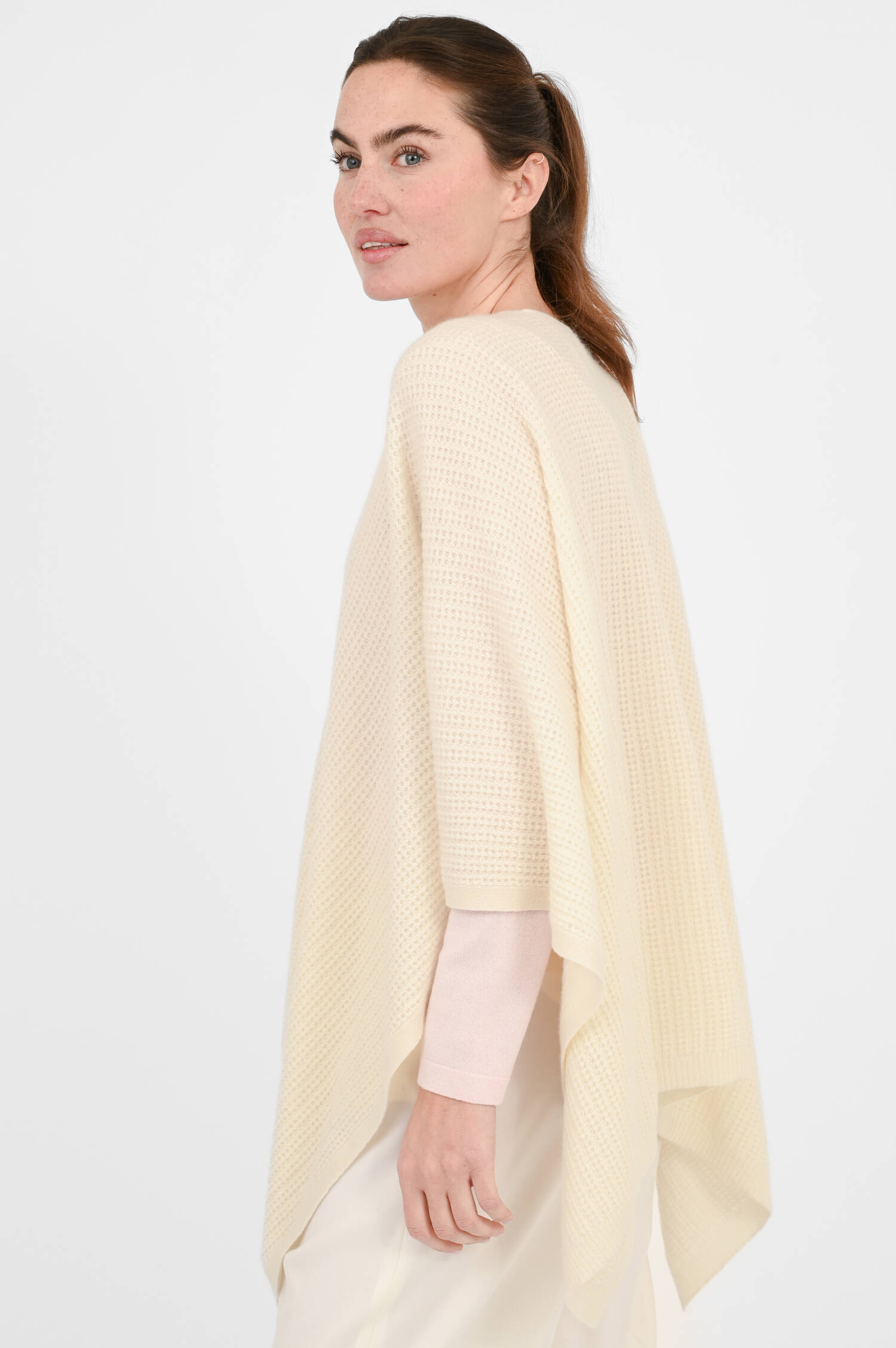Cashmere-Dreieckstuch in Creme