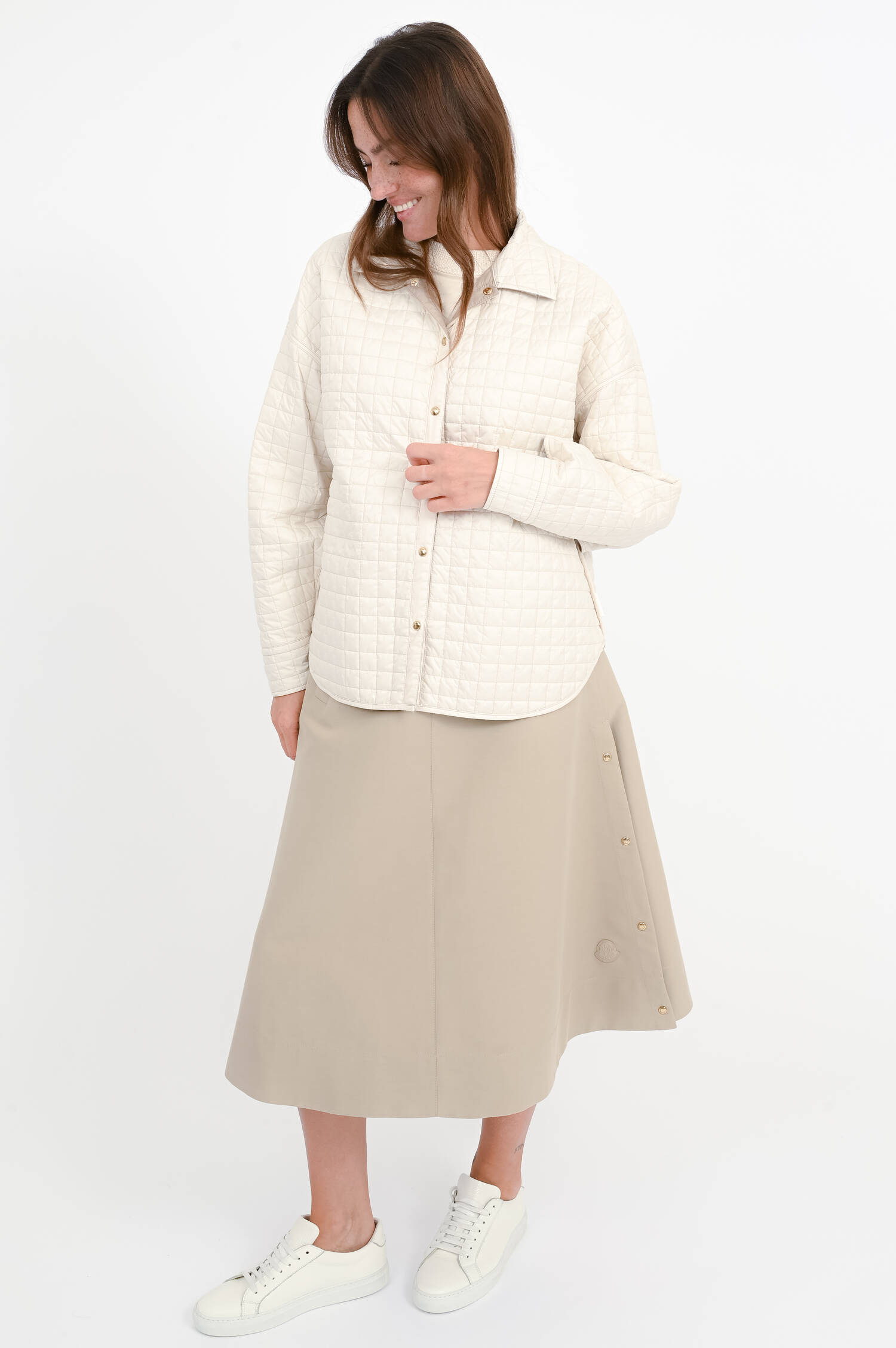 Wattierte Wendejacke/Hemd in Beige Wattierte Wendejacke/Hemd in Beige