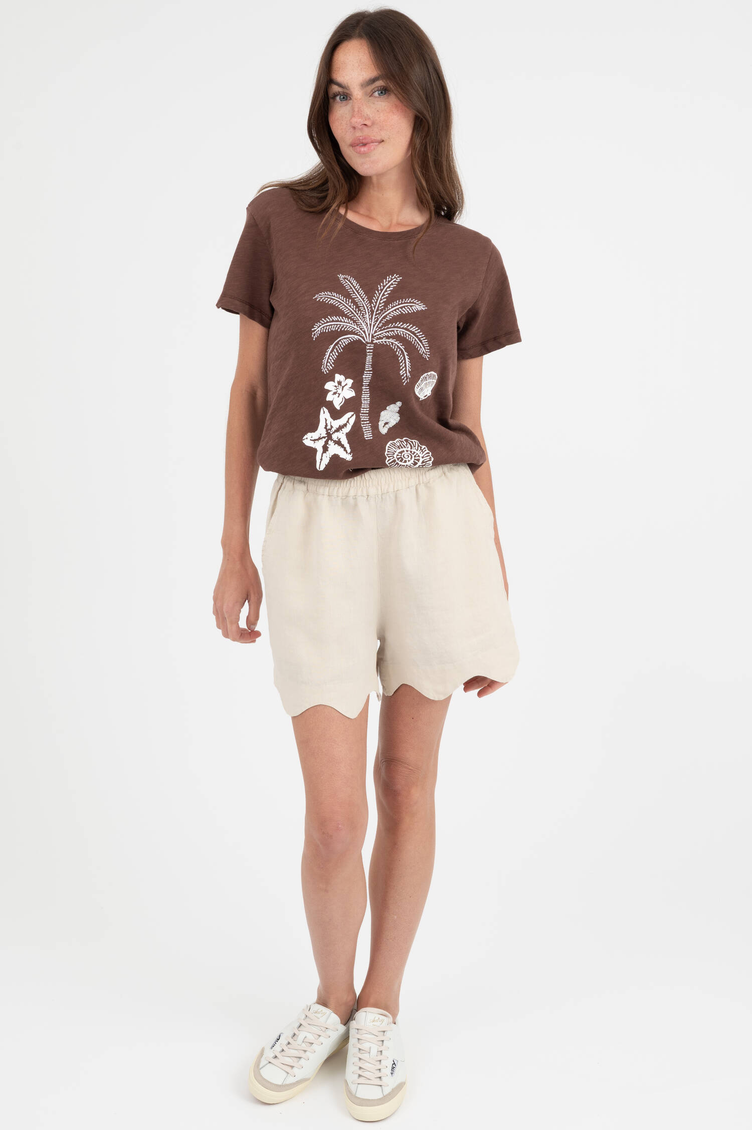 Leinenshort WAVE in Beige Leinenshort WAVE in Beige
