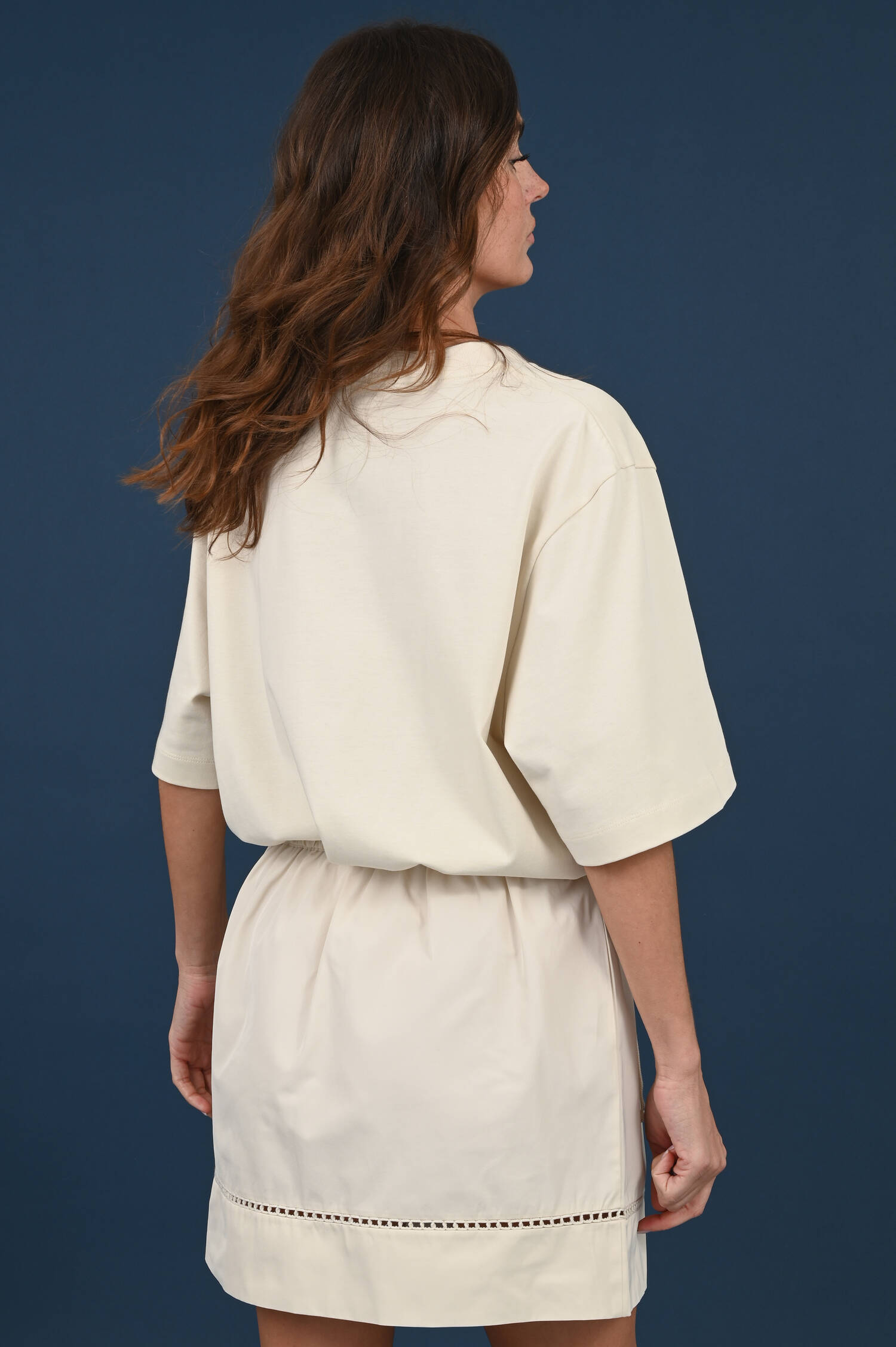 T-Shirt Kleid in Natur