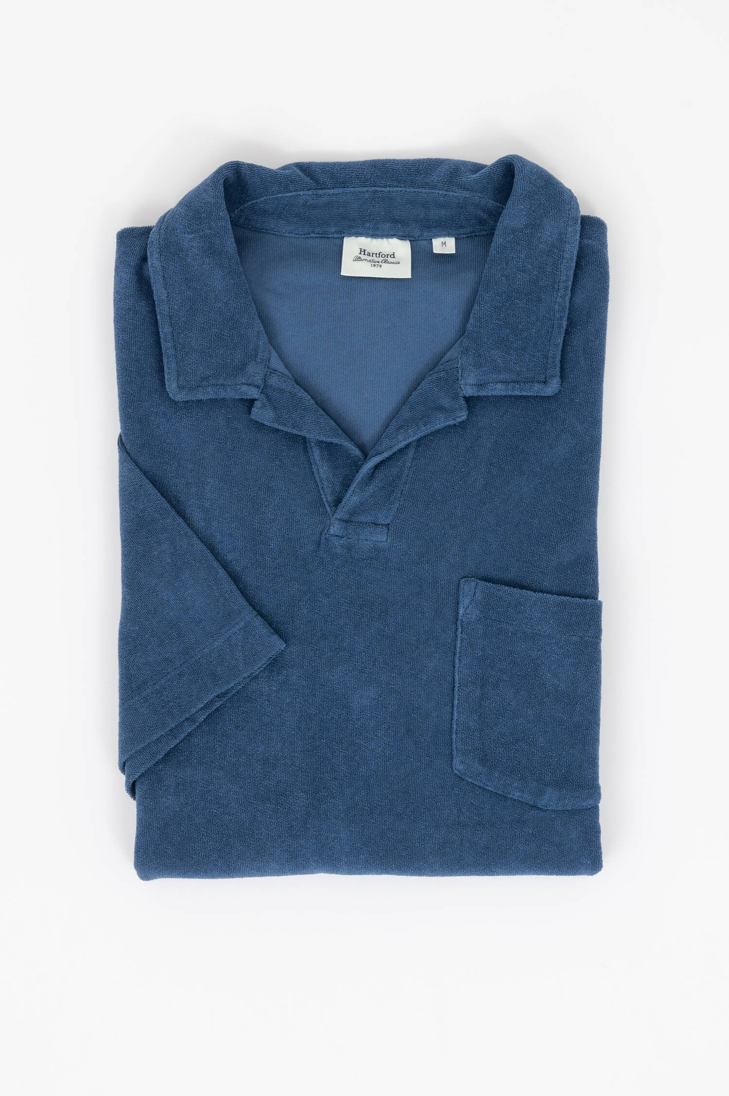 Frottee Polo in Blau