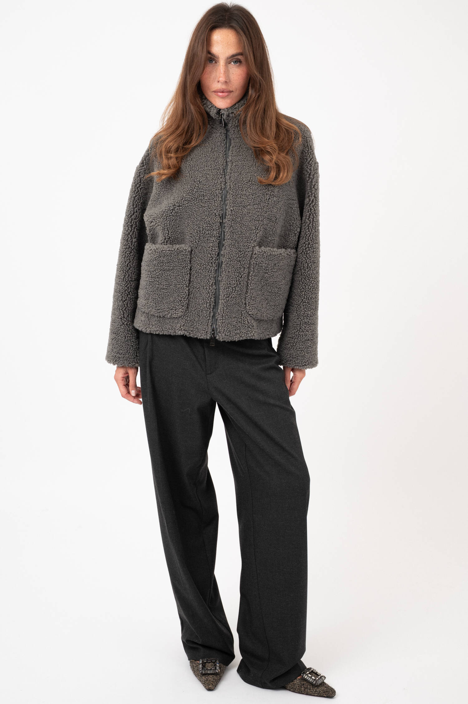 Teddy-Jacke YOGI in Grau Teddy-Jacke YOGI in Grau