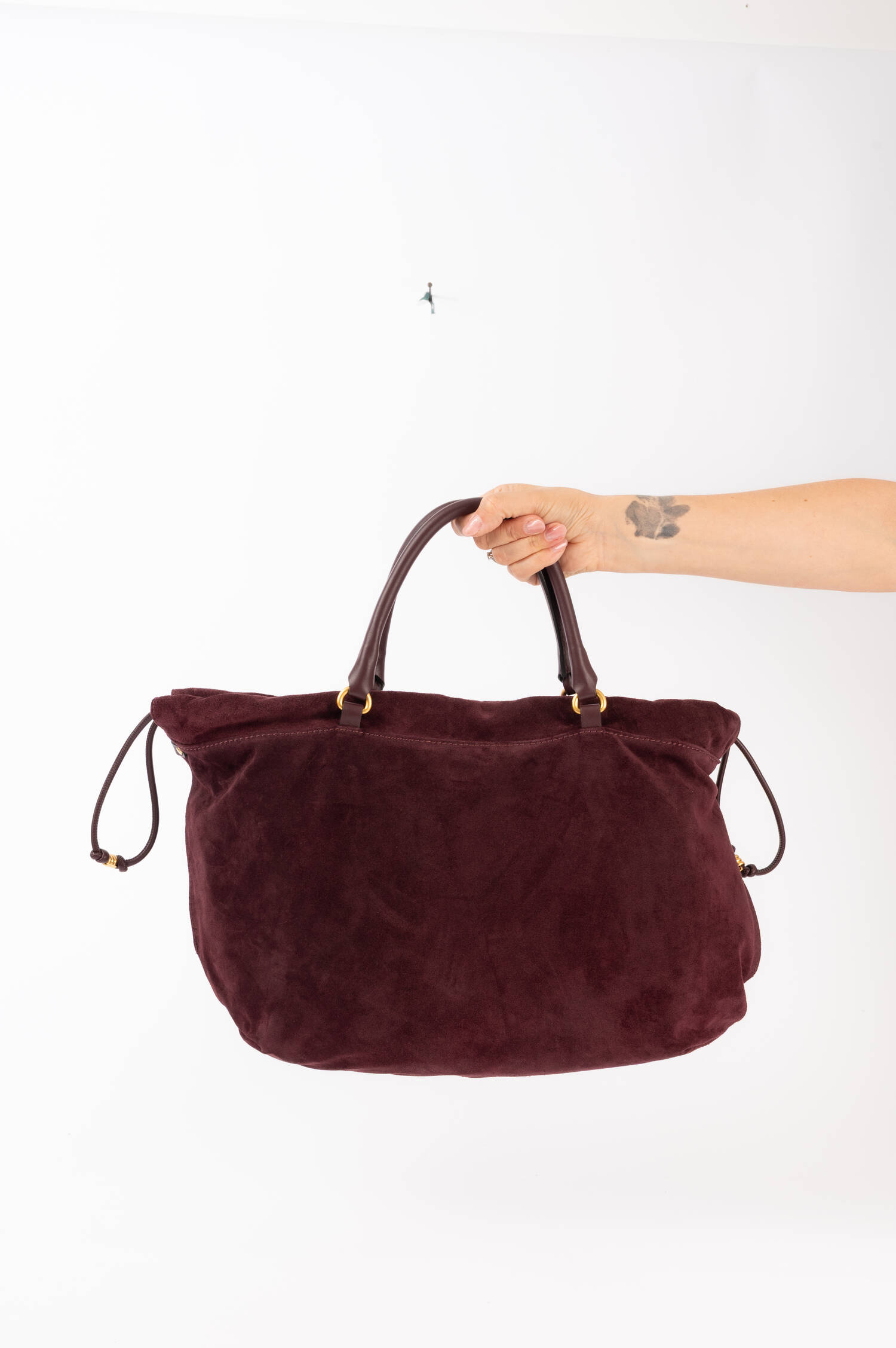Veloursleder Tasche MORGAN in Bordeaux Veloursleder Tasche MORGAN in Bordeaux