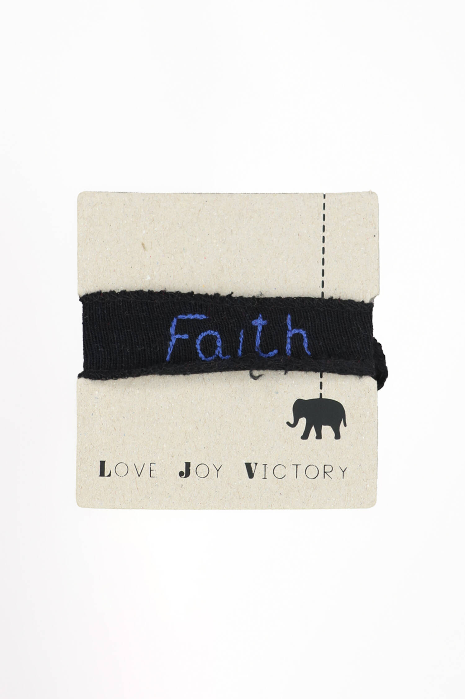 Armband aus Baumwolle -FAITH in schwarz Armband aus Baumwolle -FAITH in schwarz
