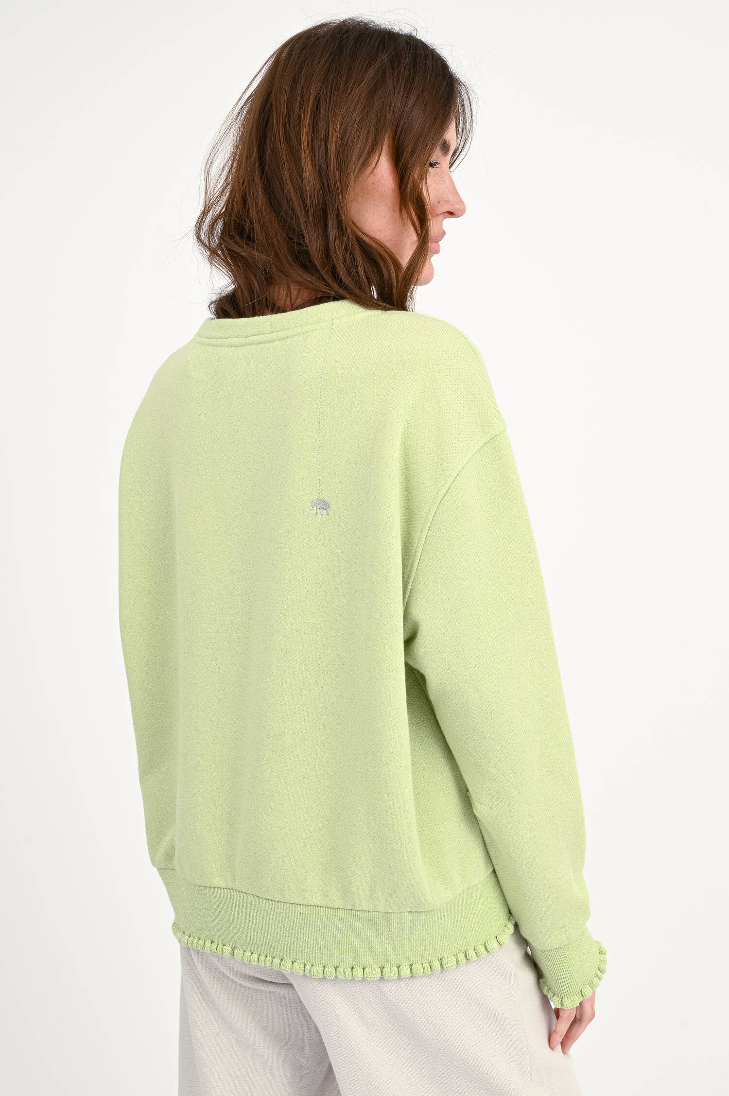 Glitzer-Sweatshirt ROSE in Grün