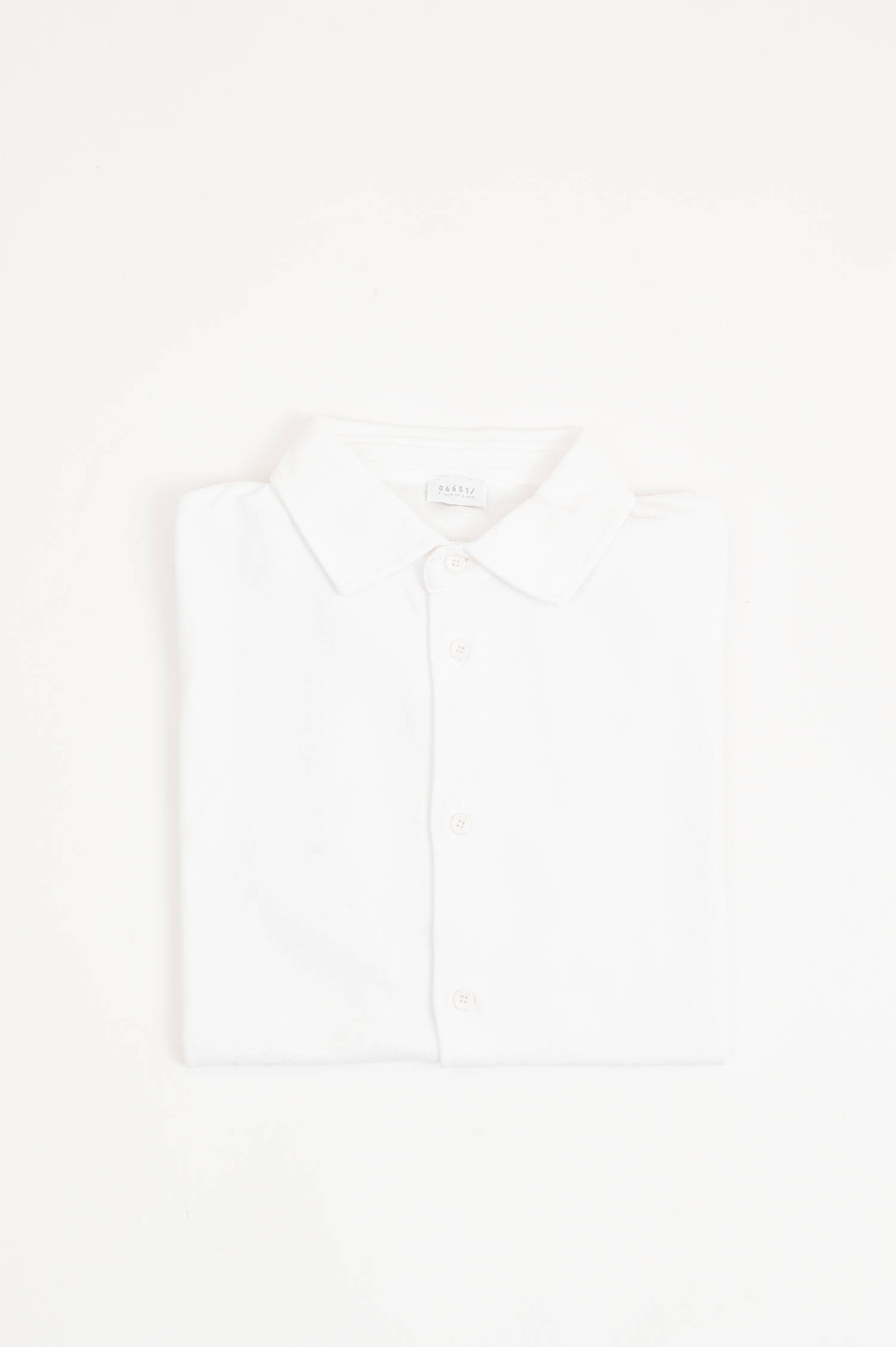 Langarm Polo-Shirt in Weiß Langarm Polo-Shirt in Weiß