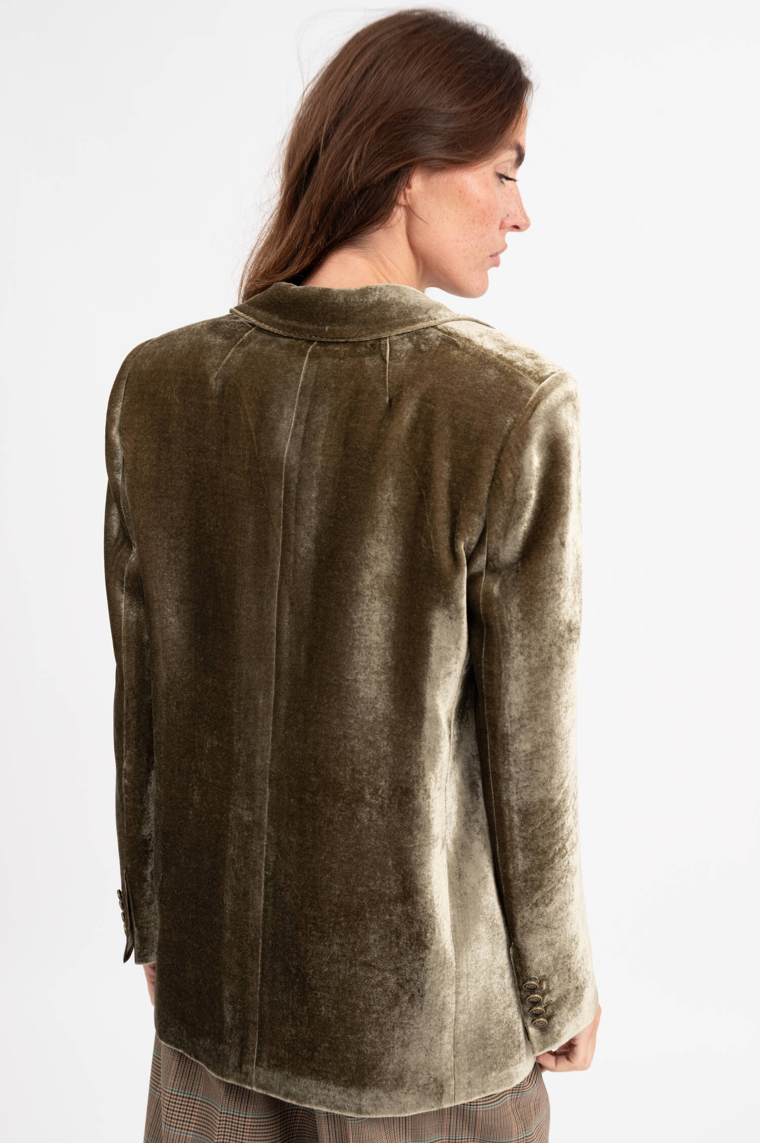 Samt-Blazer in Oliv Samt-Blazer in Oliv