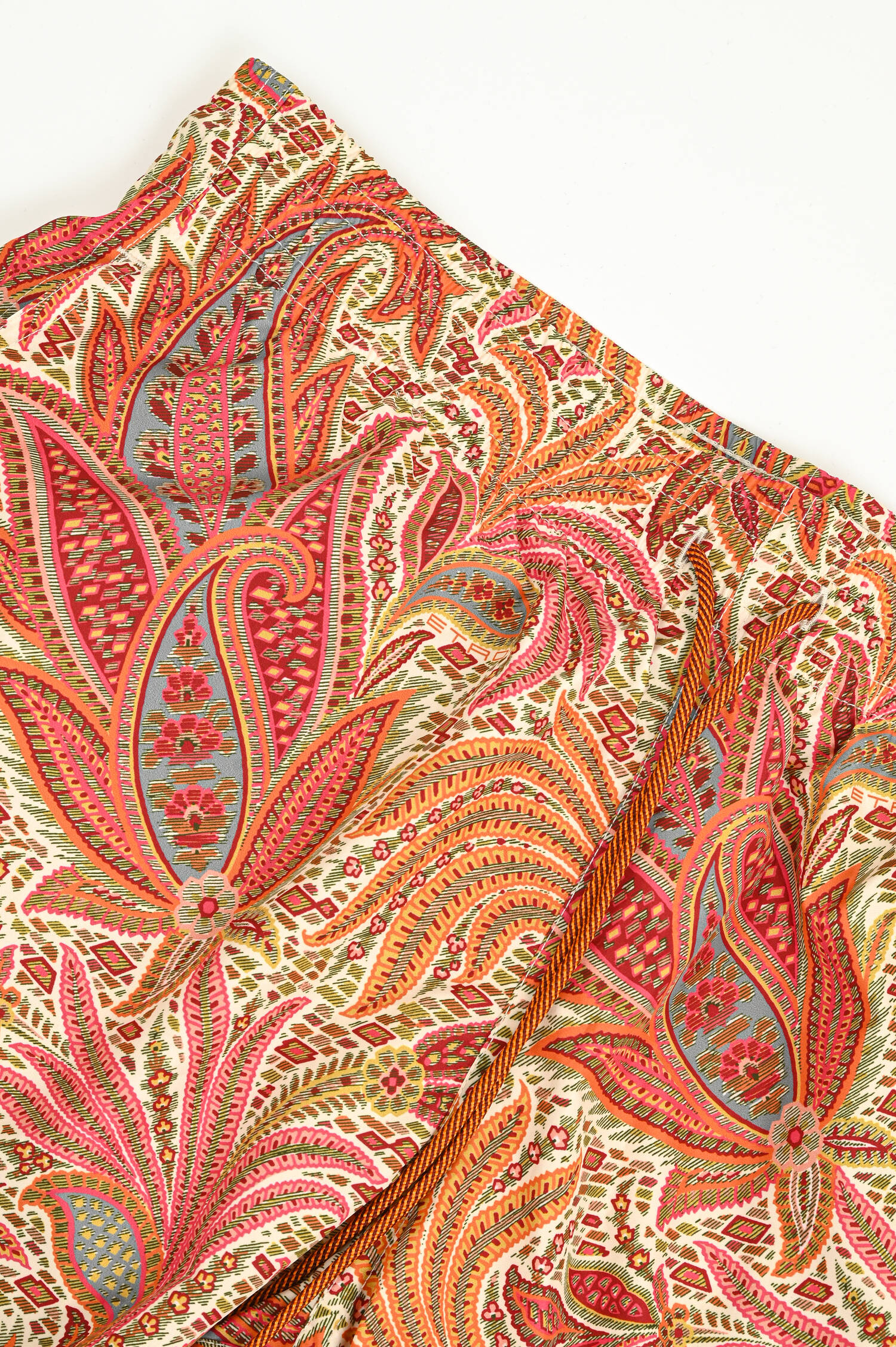  Badehose mit Paisley Print in Orange/Multicolor