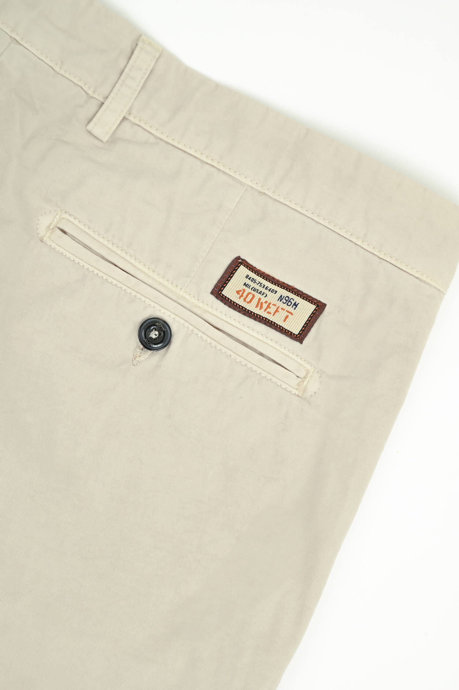 Baumwoll-Bermuda in Hellbeige