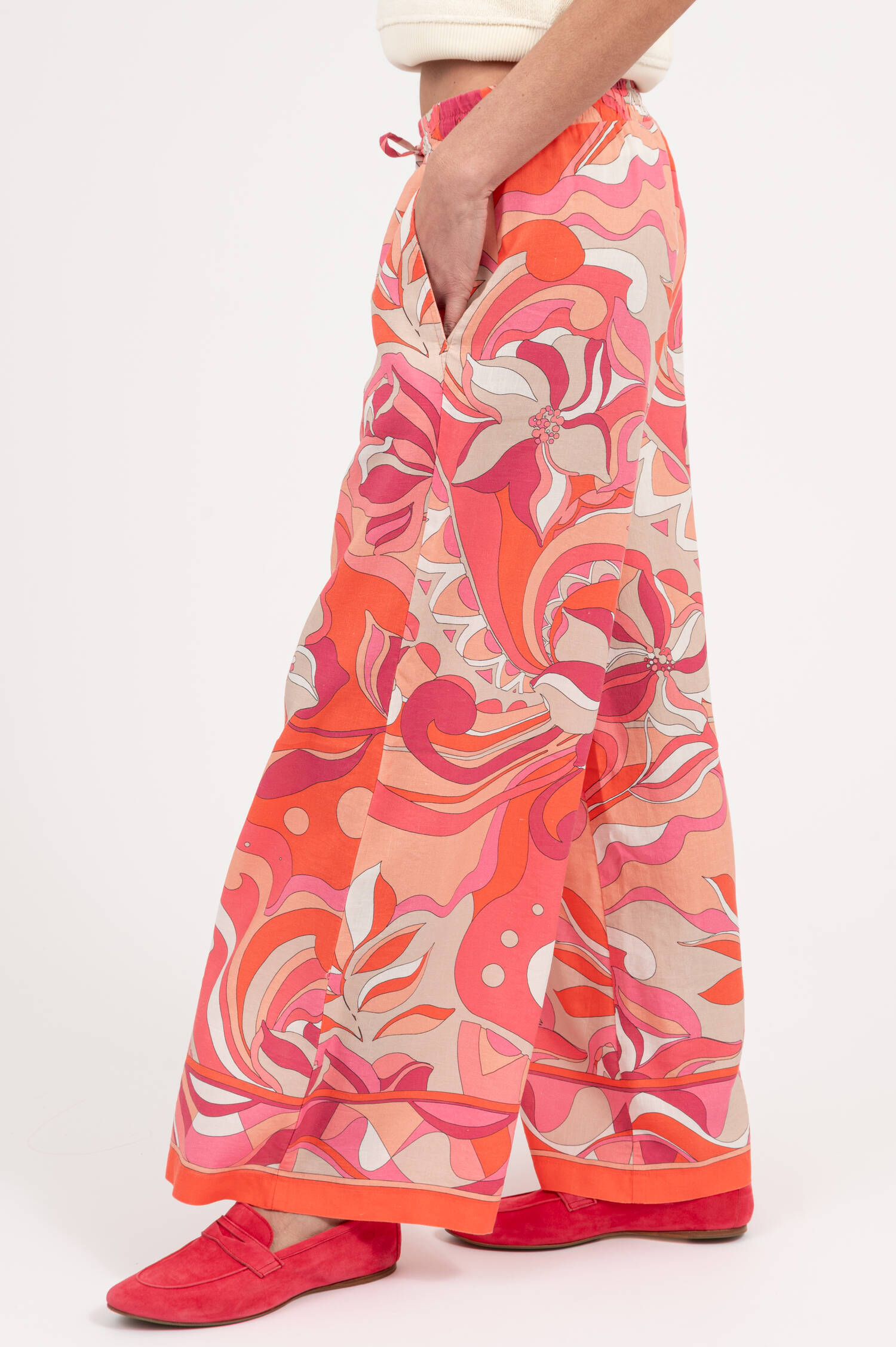 Culotte Hose AUGUST mit Print in Pink