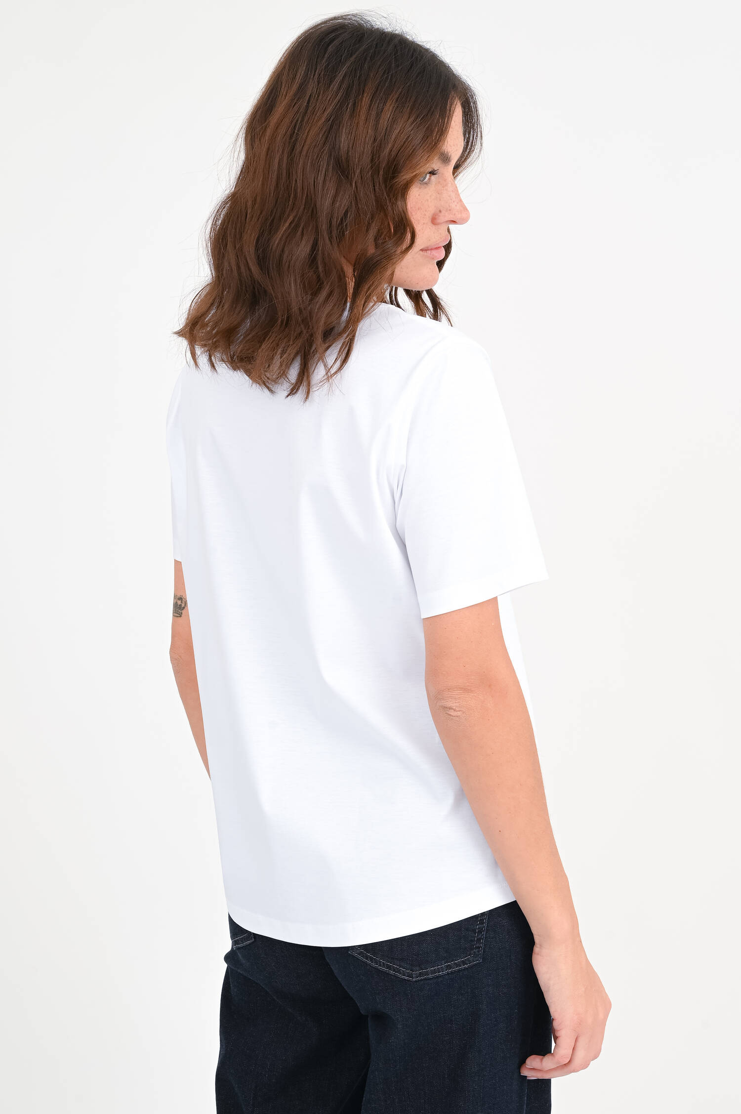 Relaxed Fit Baumwollshirt in Weiß