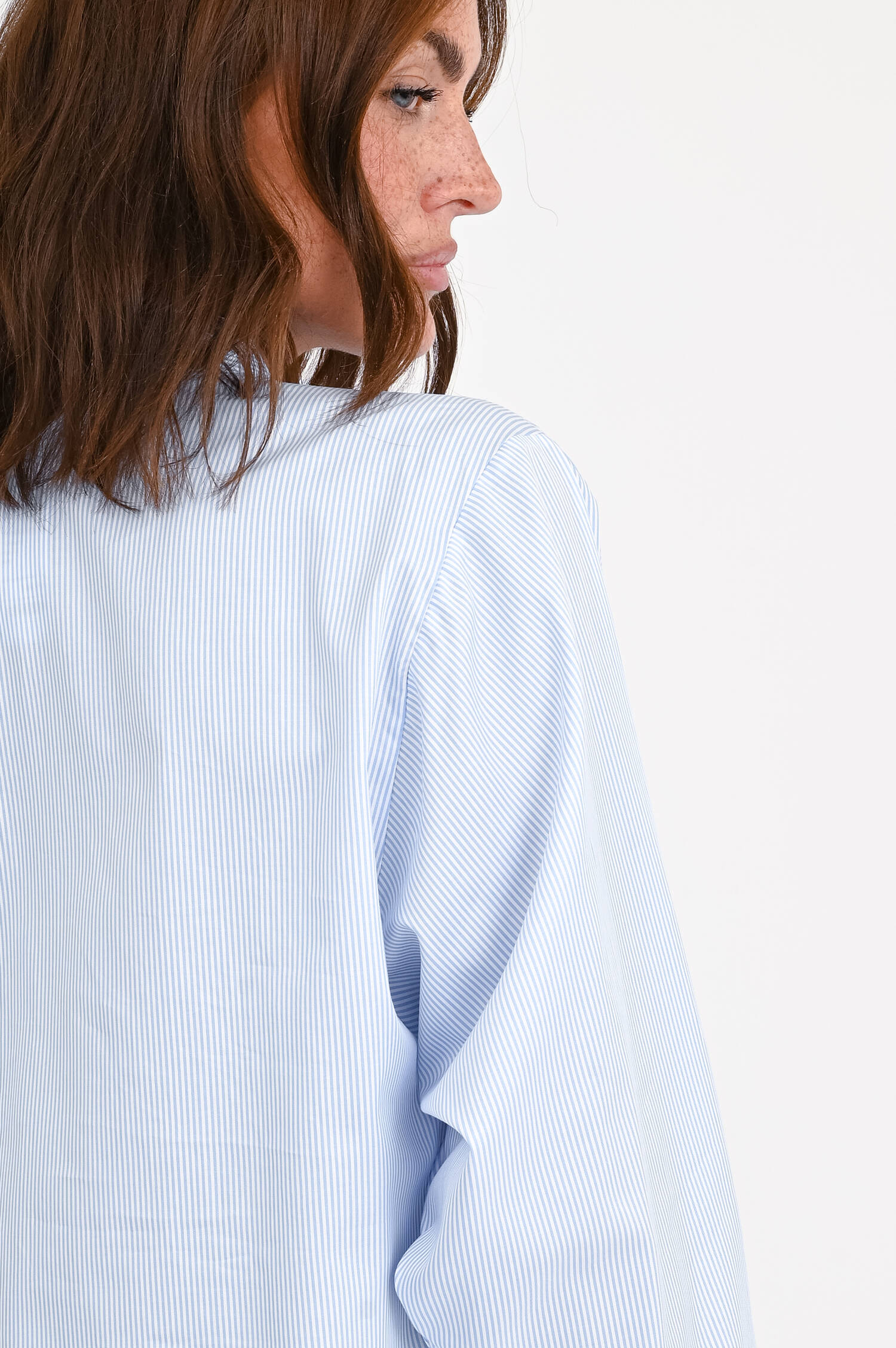 Oversize-Bluse in Blau/Weiß gestreift Oversize-Bluse in Blau/Weiß gestreift