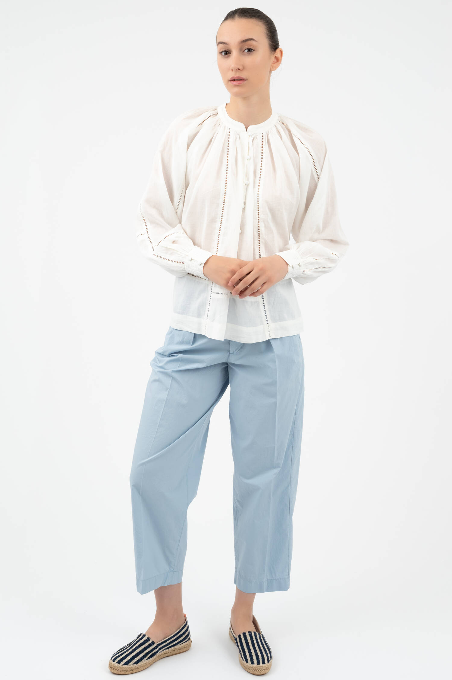 Bluse im Boho-Style in Weiß