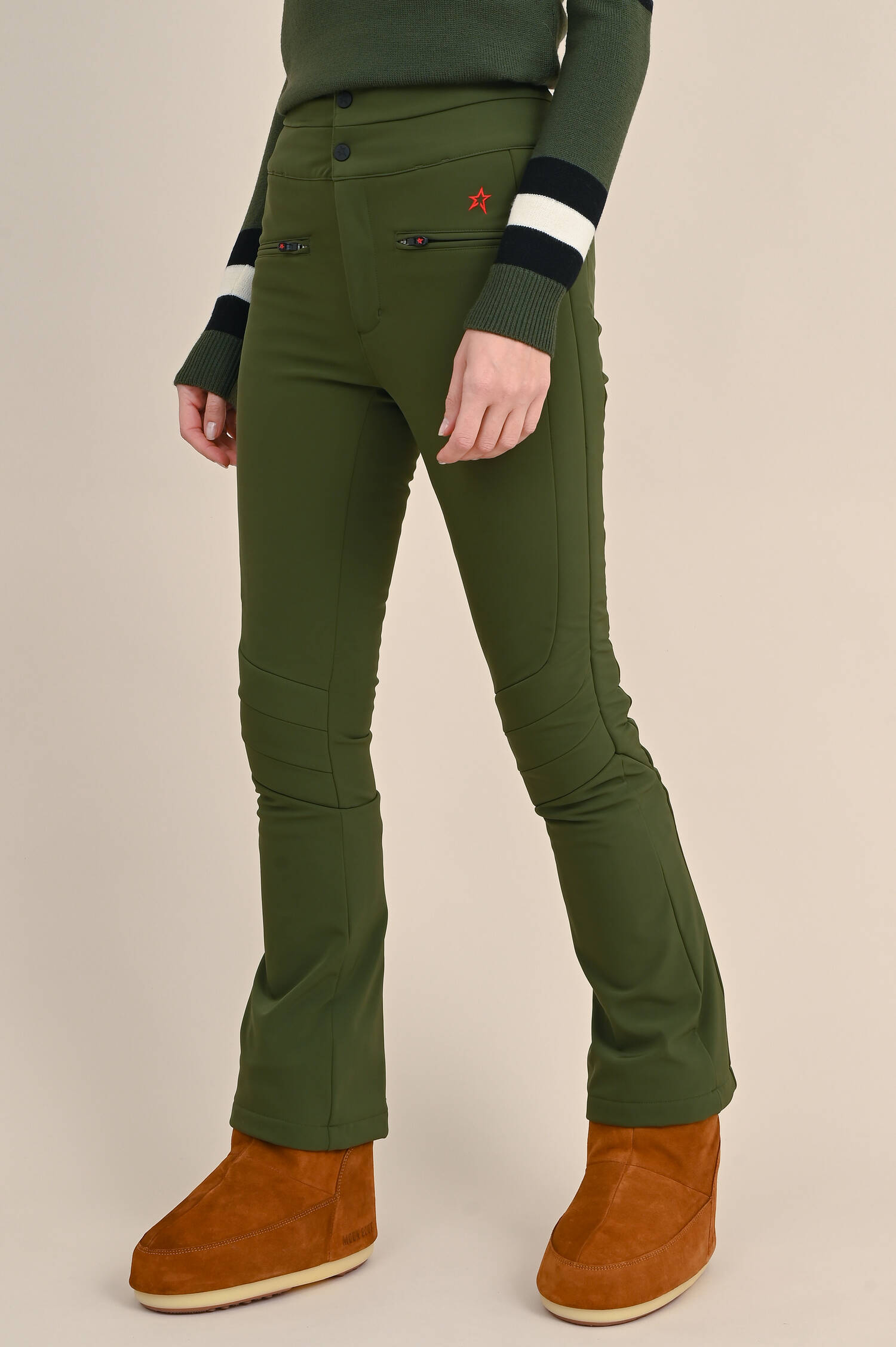 Flared Skihose AURORA in Dunkelgrün Flared Skihose AURORA in Dunkelgrün