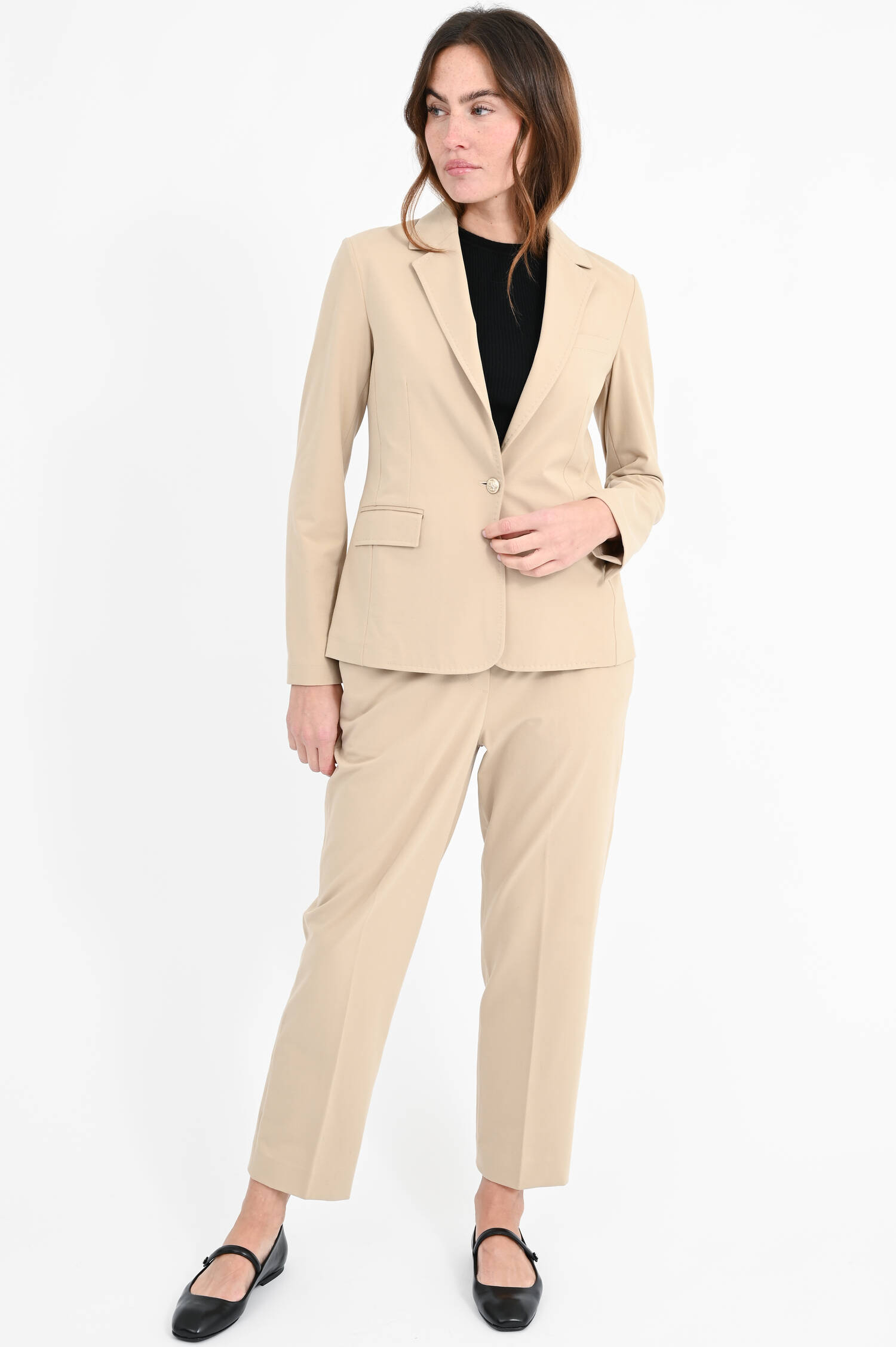 Jersey Blazer in Beige