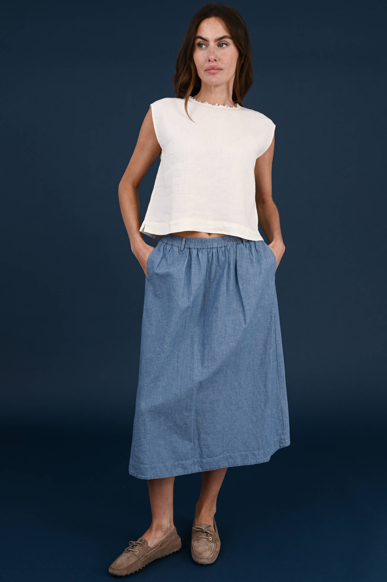 Schlupfrock in Mediumblau Schlupfrock in Mediumblau