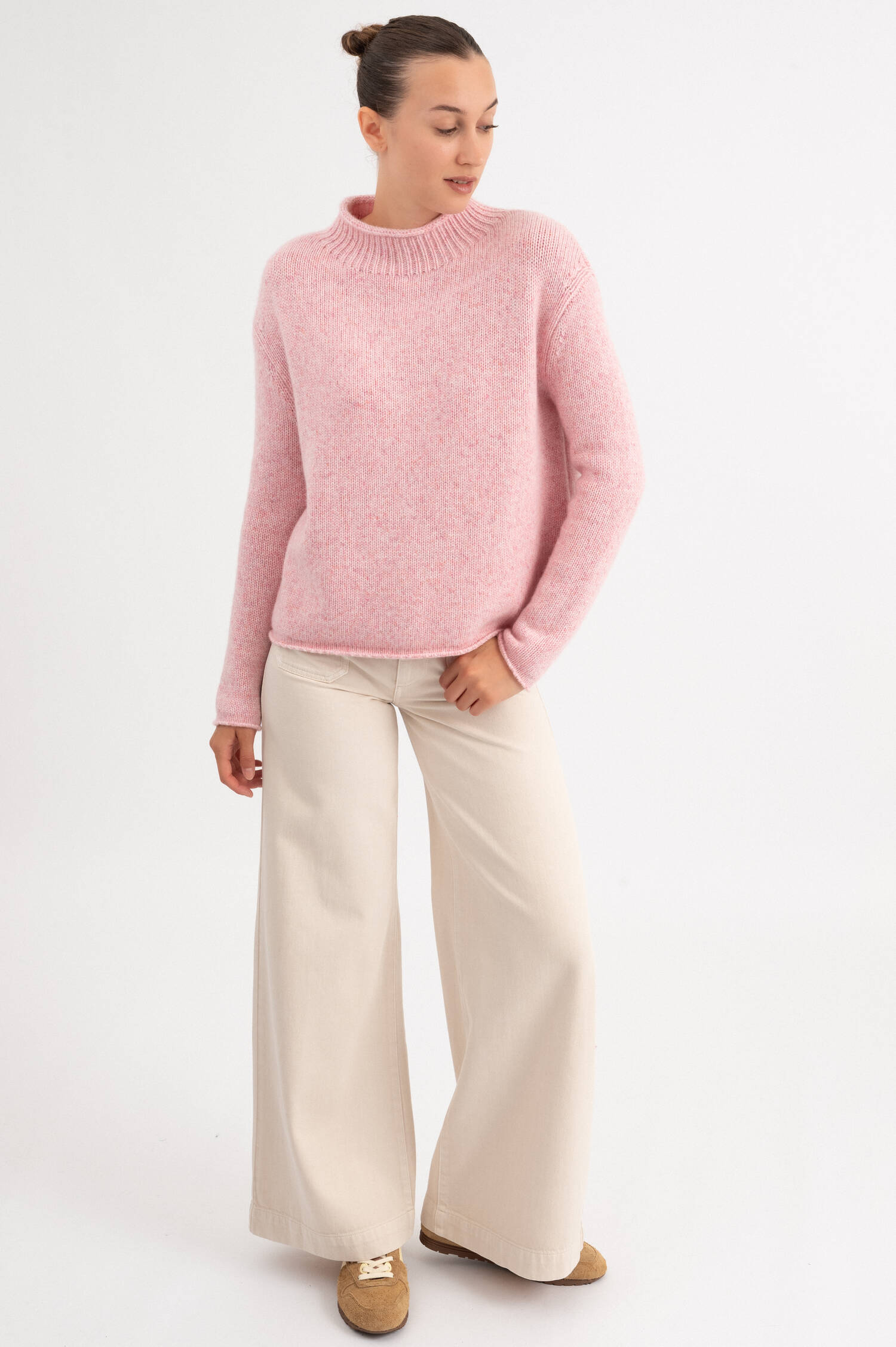 Wide-Leg Jeans MINAJY in Beige