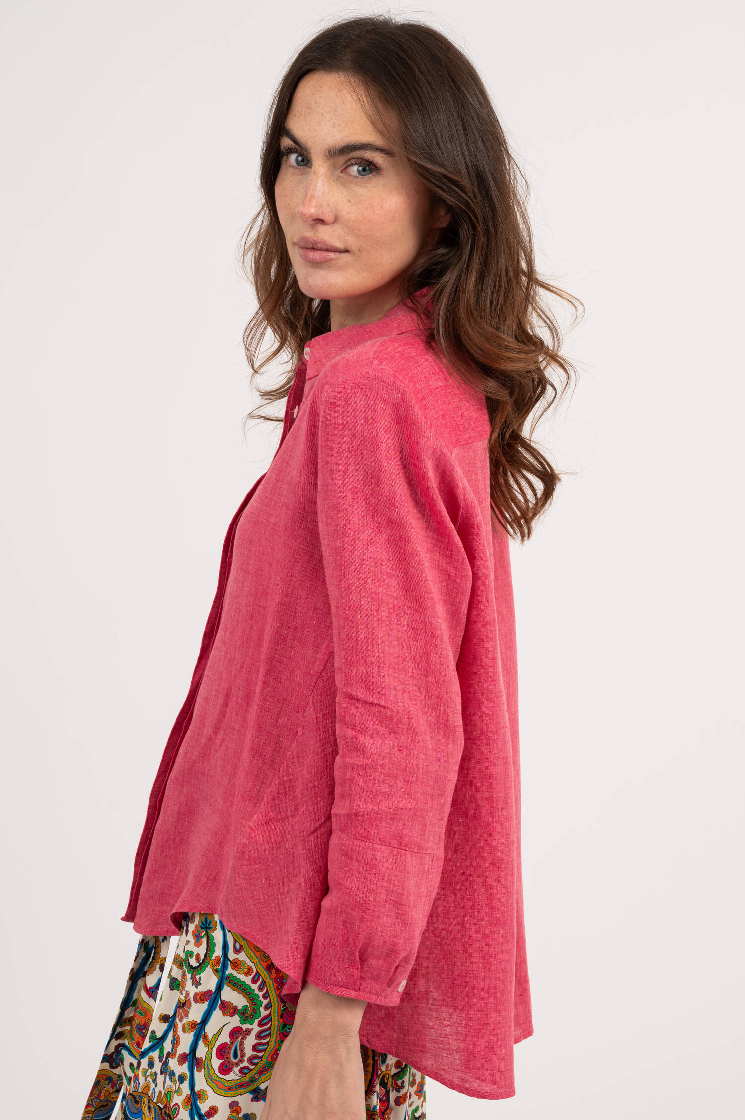 Leinenbluse NORA in Pink Leinenbluse NORA in Pink