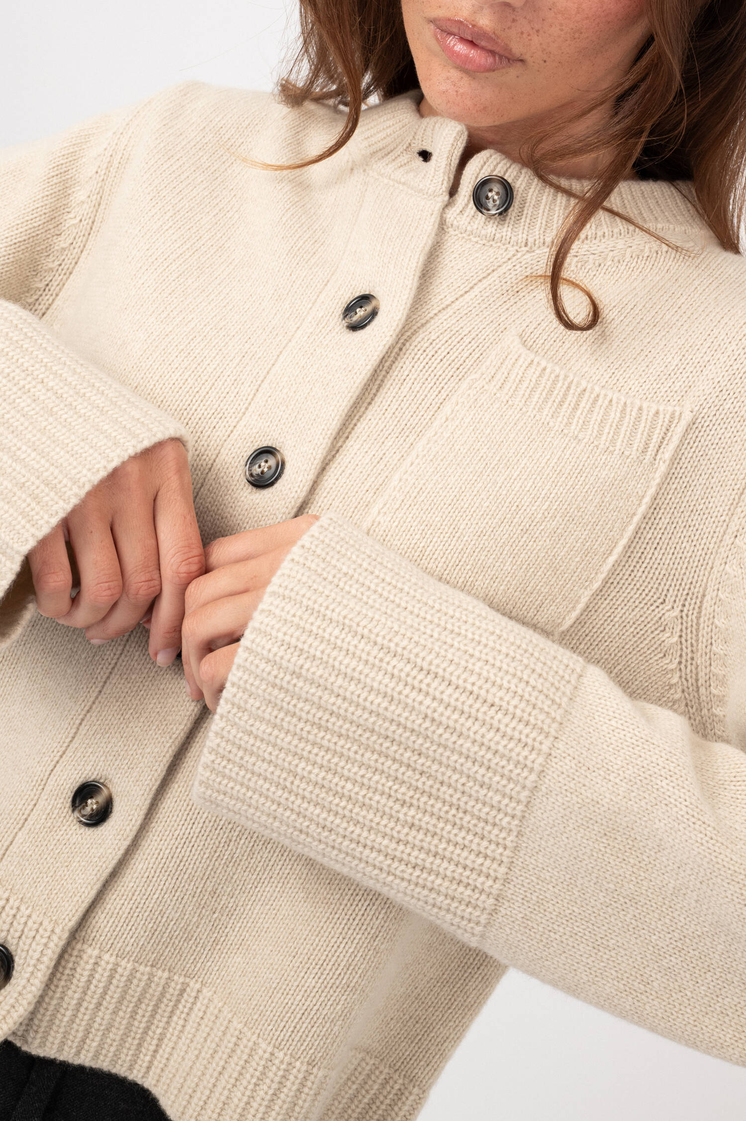 Woll-Cashmere-Cardigan LILLY in Beige Woll-Cashmere-Cardigan LILLY in Beige