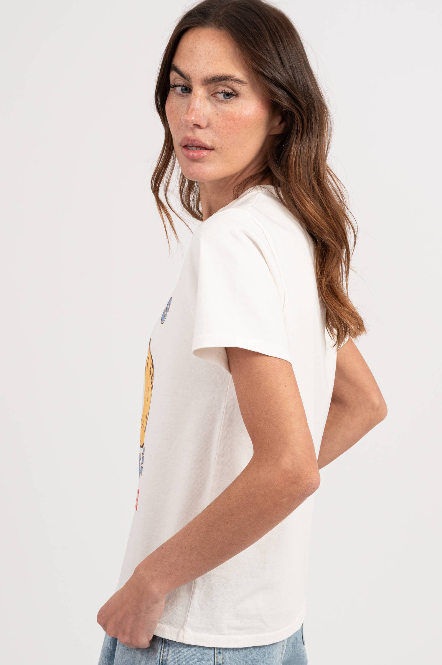 T-Shirt BAHAMAS mit Print in Weiß