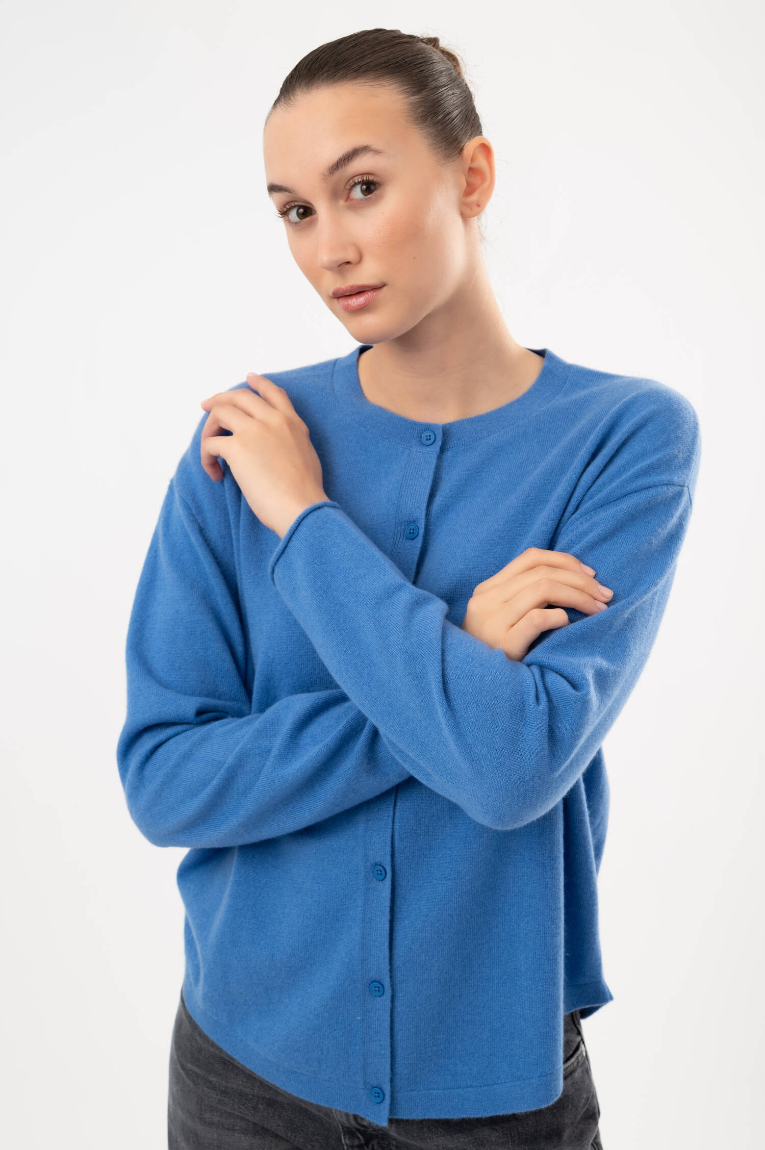 Cashmere-Cardigan in Hellblau Cashmere-Cardigan in Hellblau