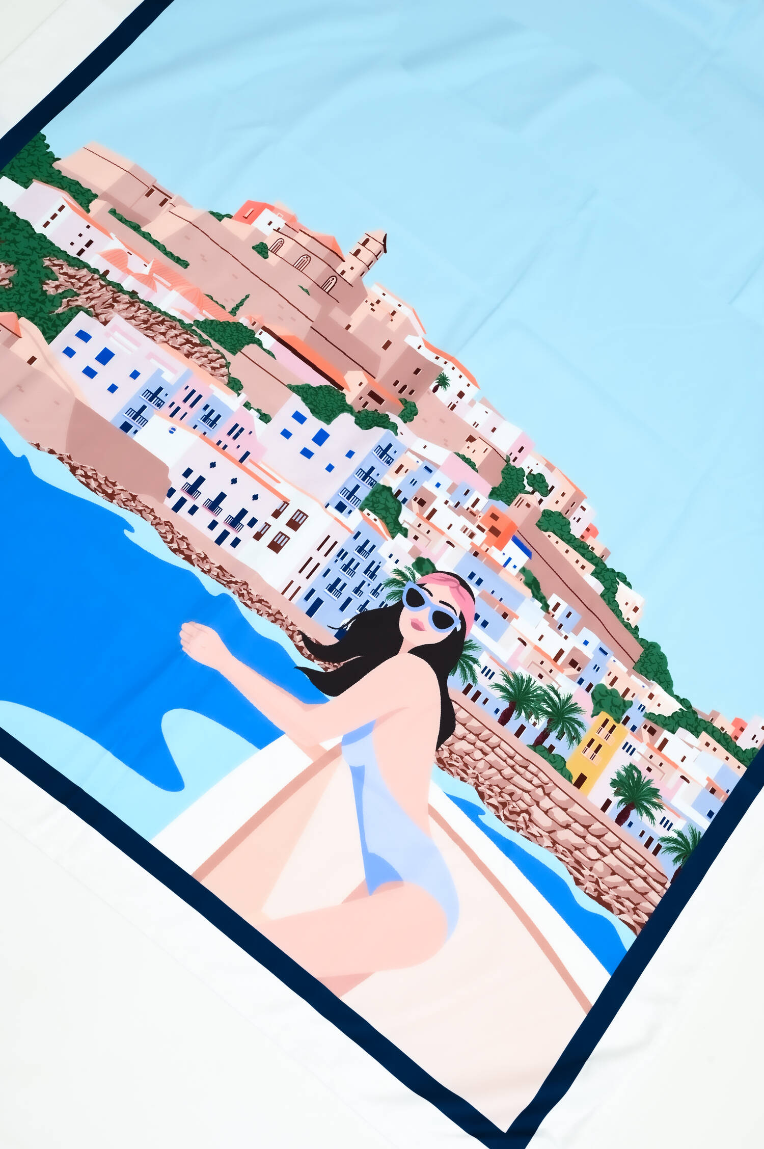 Handtuch COSTA SMERALDA in Blau/Multicolor