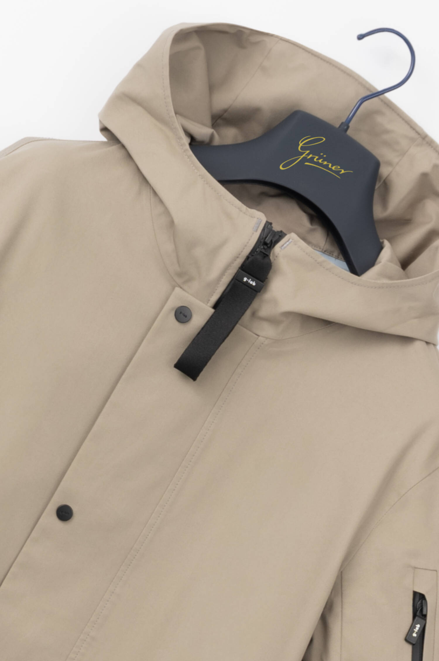 Parkamantel mit Kapuze in Khaki