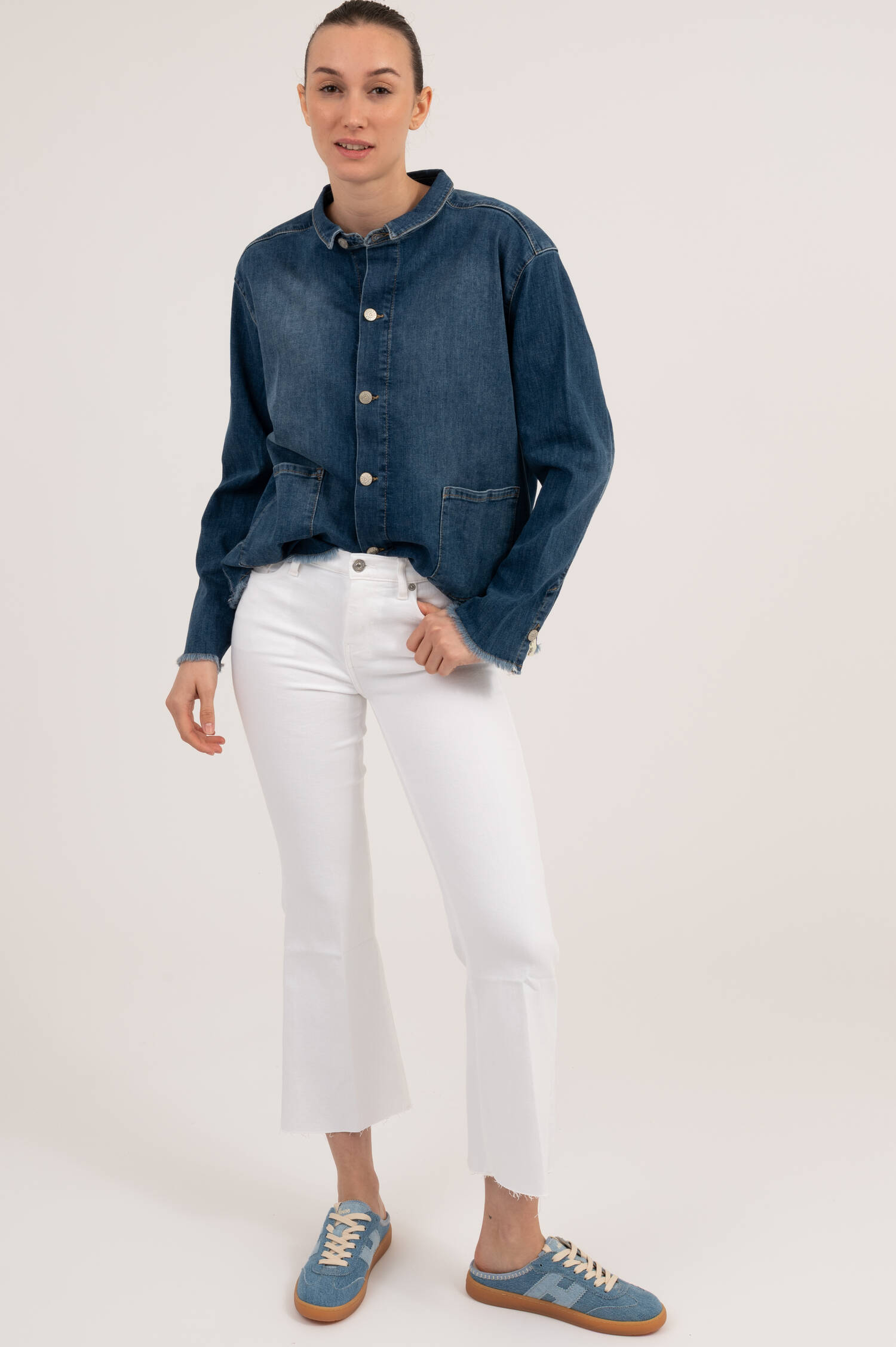 Flared Jeans DOJO SOLEIL in Weiß