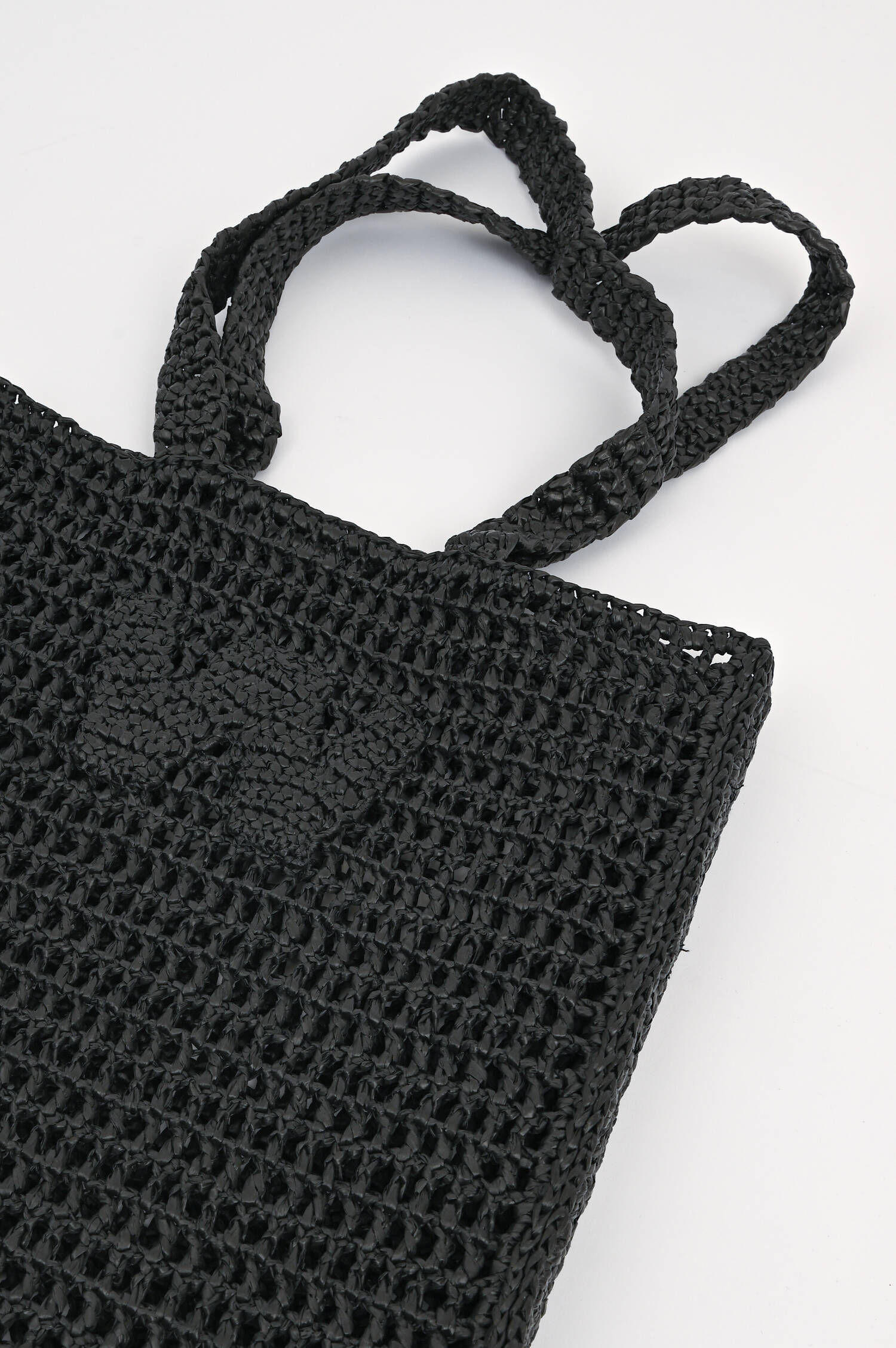 Macramé-Tasche SALOON in Schwarz