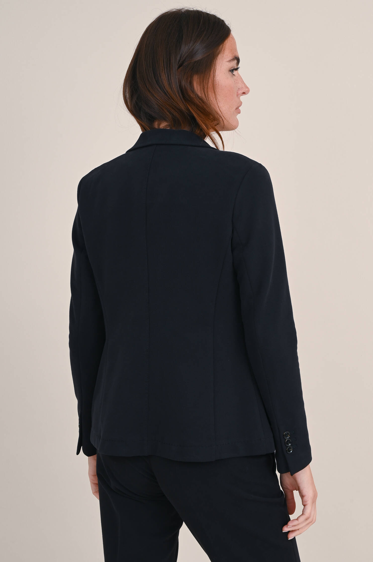 Einreihiger Jersey Blazer in Schwarz