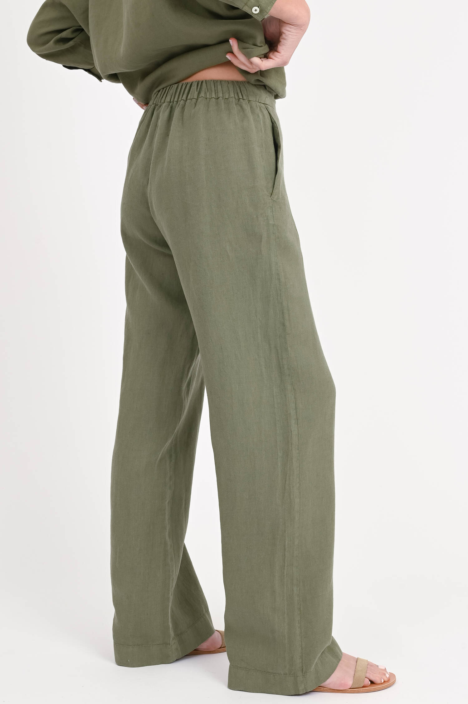 Leinenhose SARY in Olive